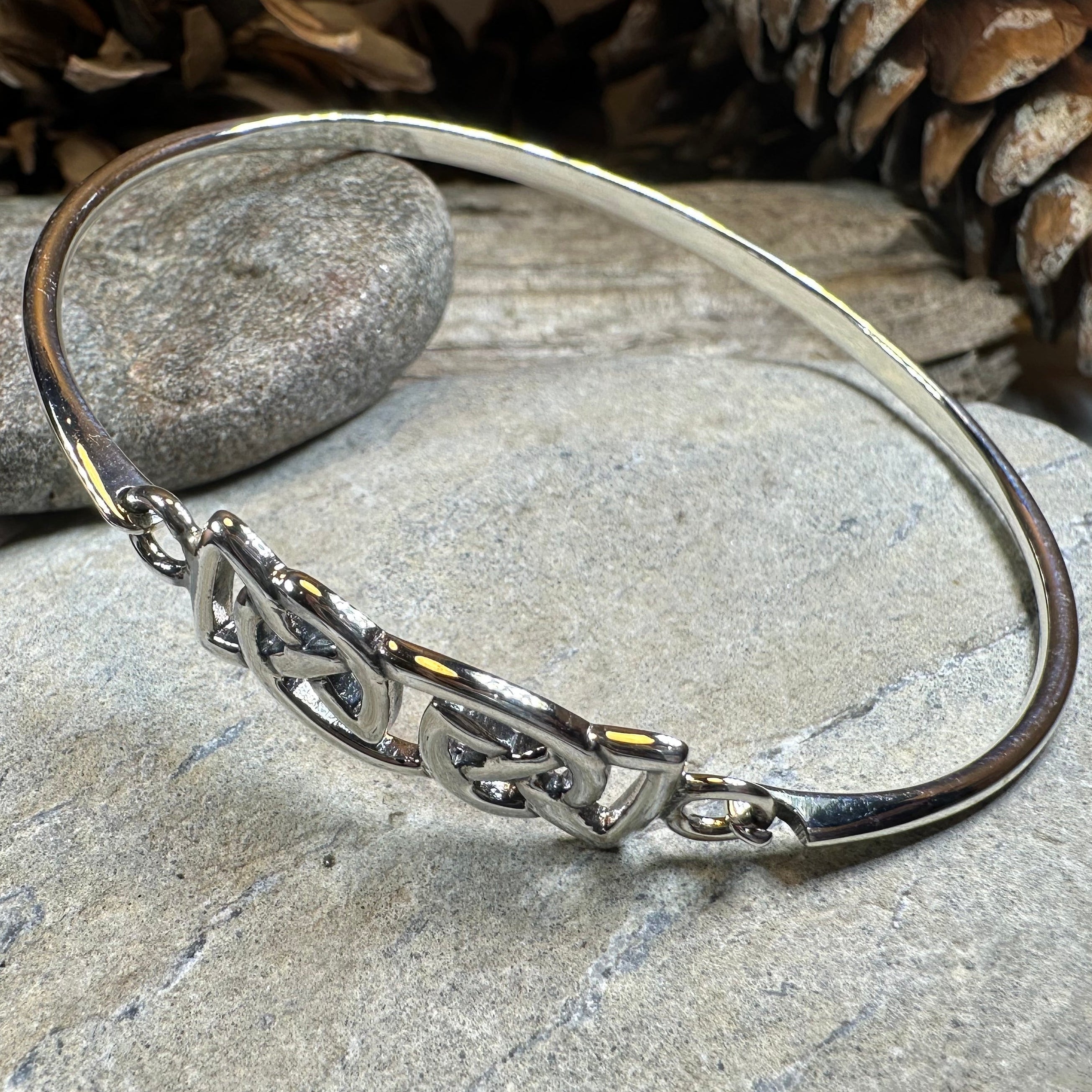 Celtic Love Knot Silver Bracelet in Sterling Silver
