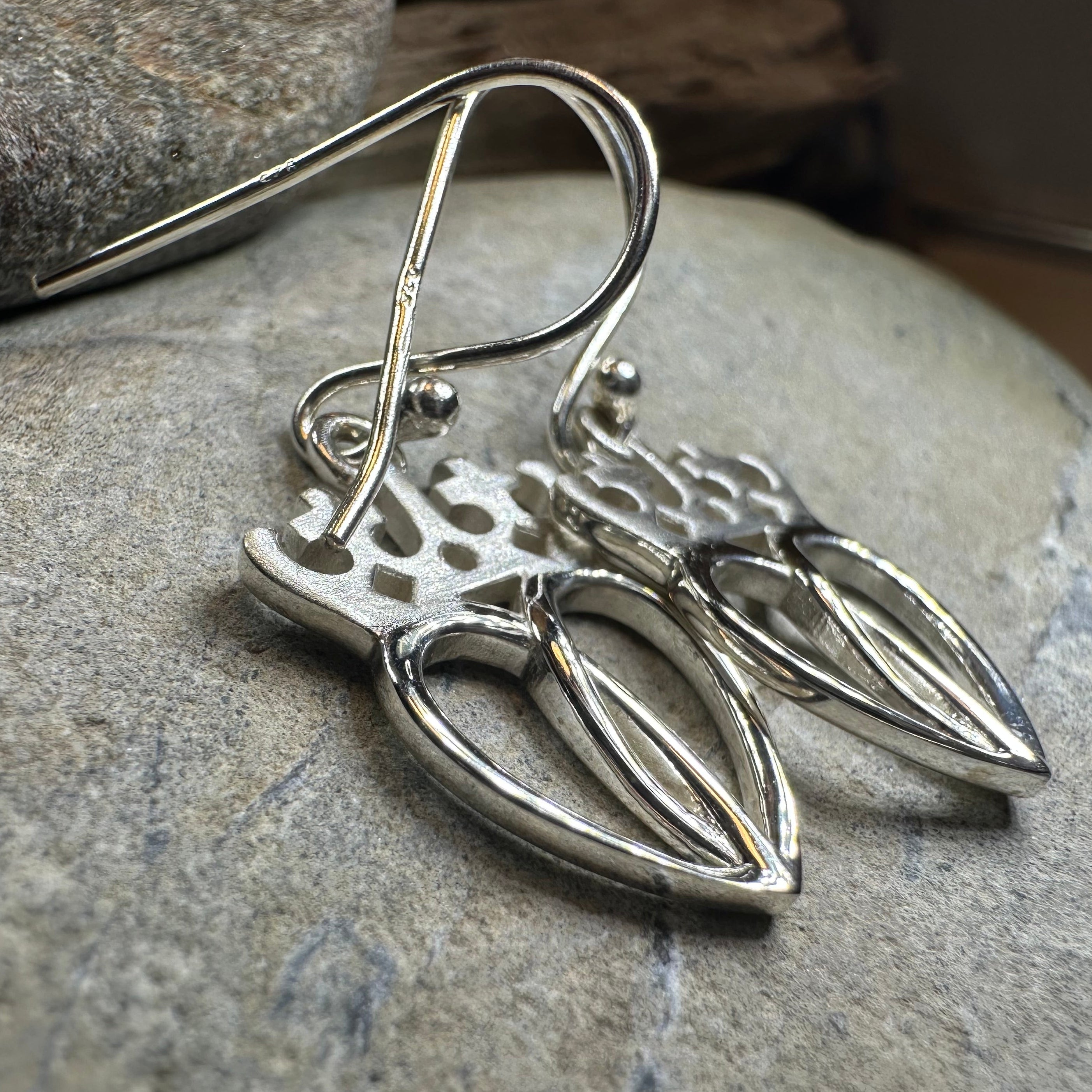 Lady Arieen Scottish Luckenbooth Earrings in Sterling Silver