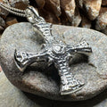 Saint Cuthbert Celtic Cross Necklace