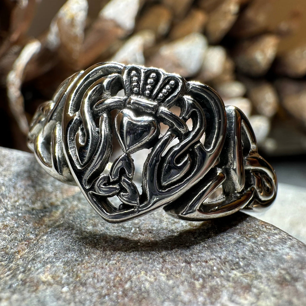 True Love Irish Claddagh Ring in Sterling Silver
