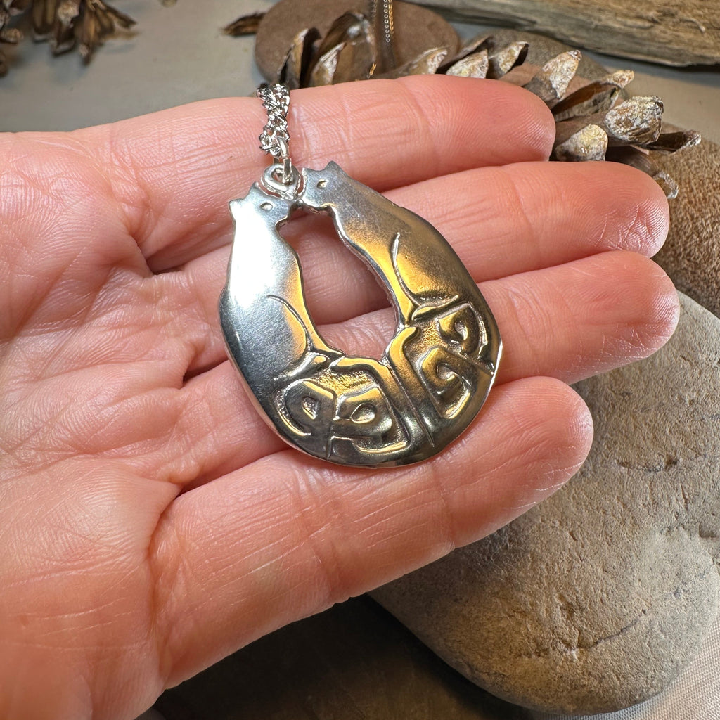 Celtic Cats Necklace - Handmade in Scotland