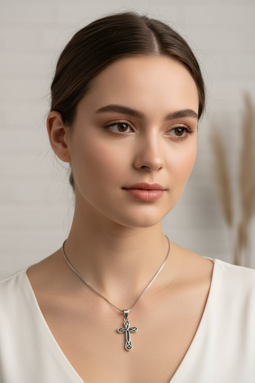 Charity Petite Celtic Cross Necklace
