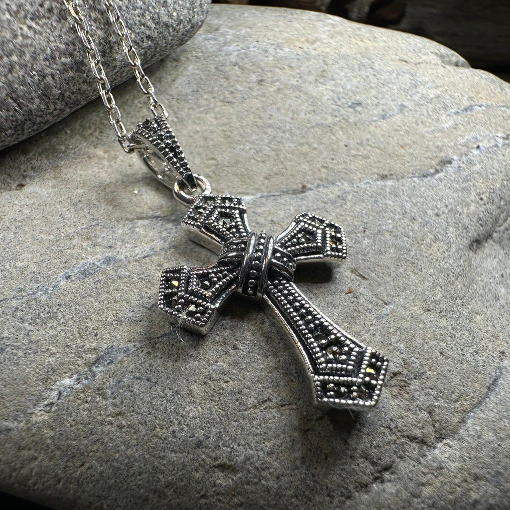 Adain Marcasite Cross Necklace