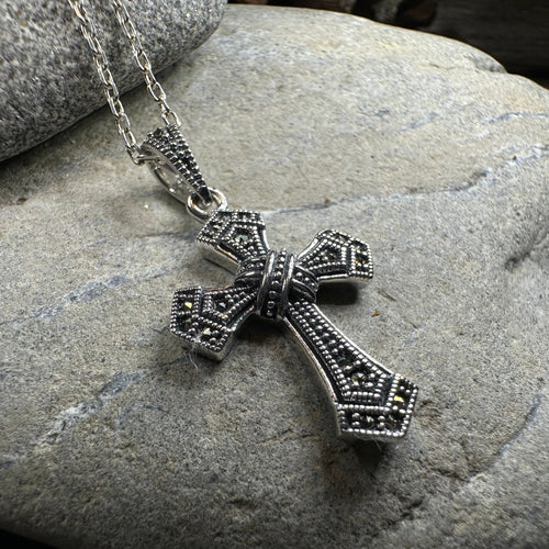Adain Marcasite Cross Necklace