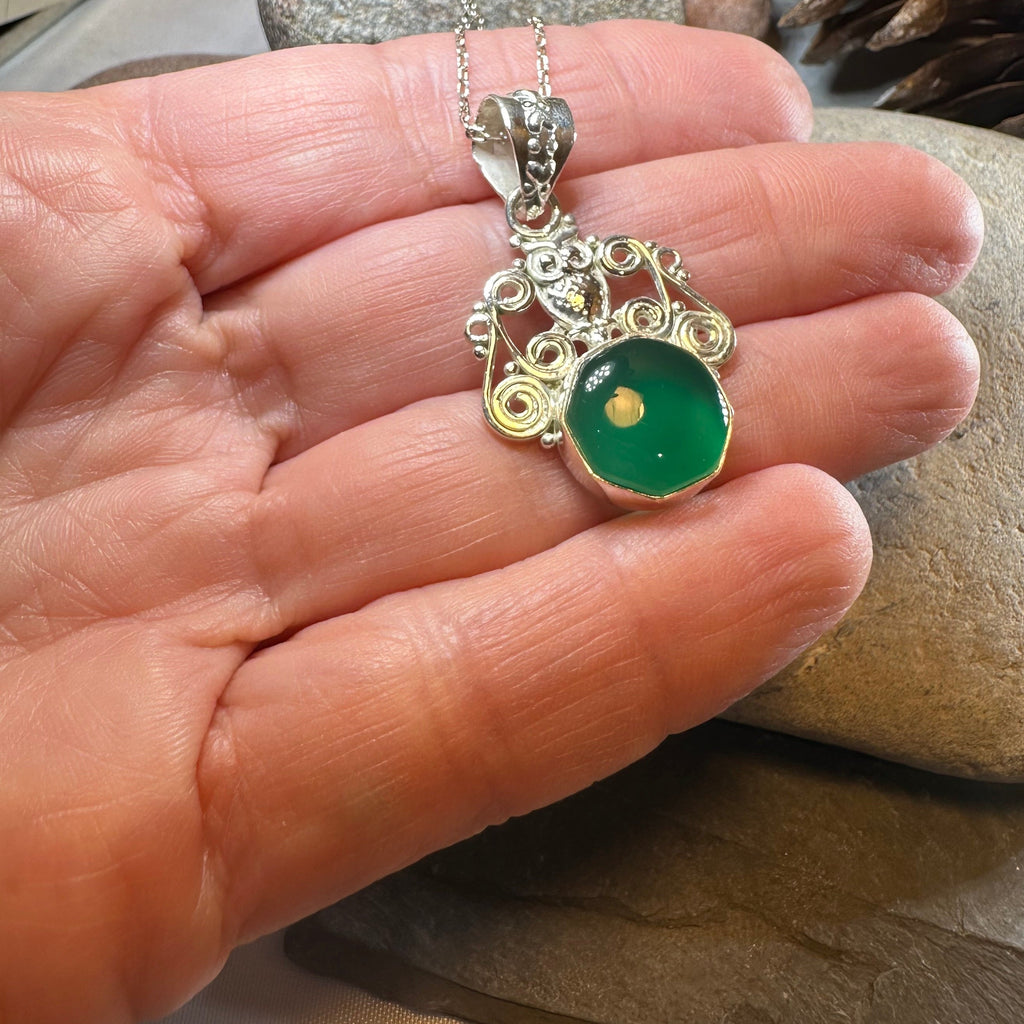 Mirra Owl Necklace in Sterling Silver