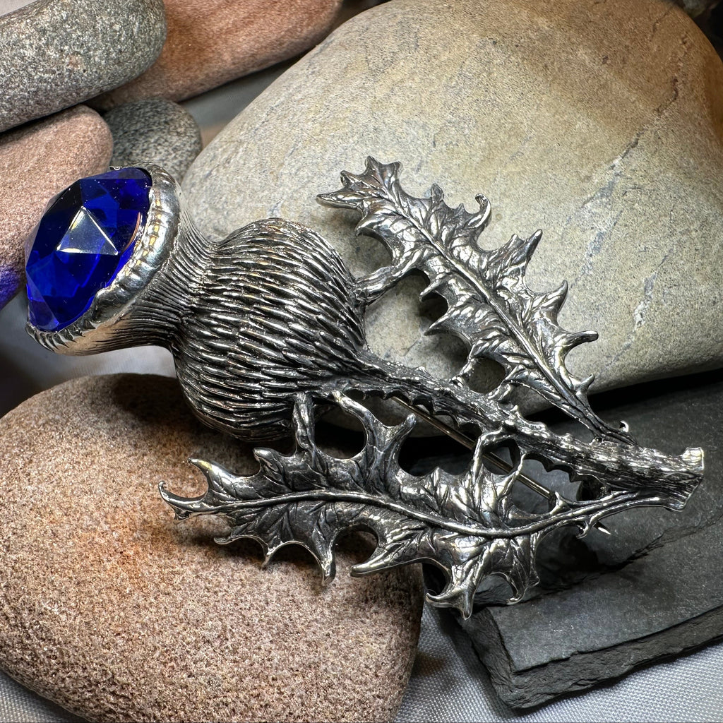 Bold Scottish Thistle Brooch