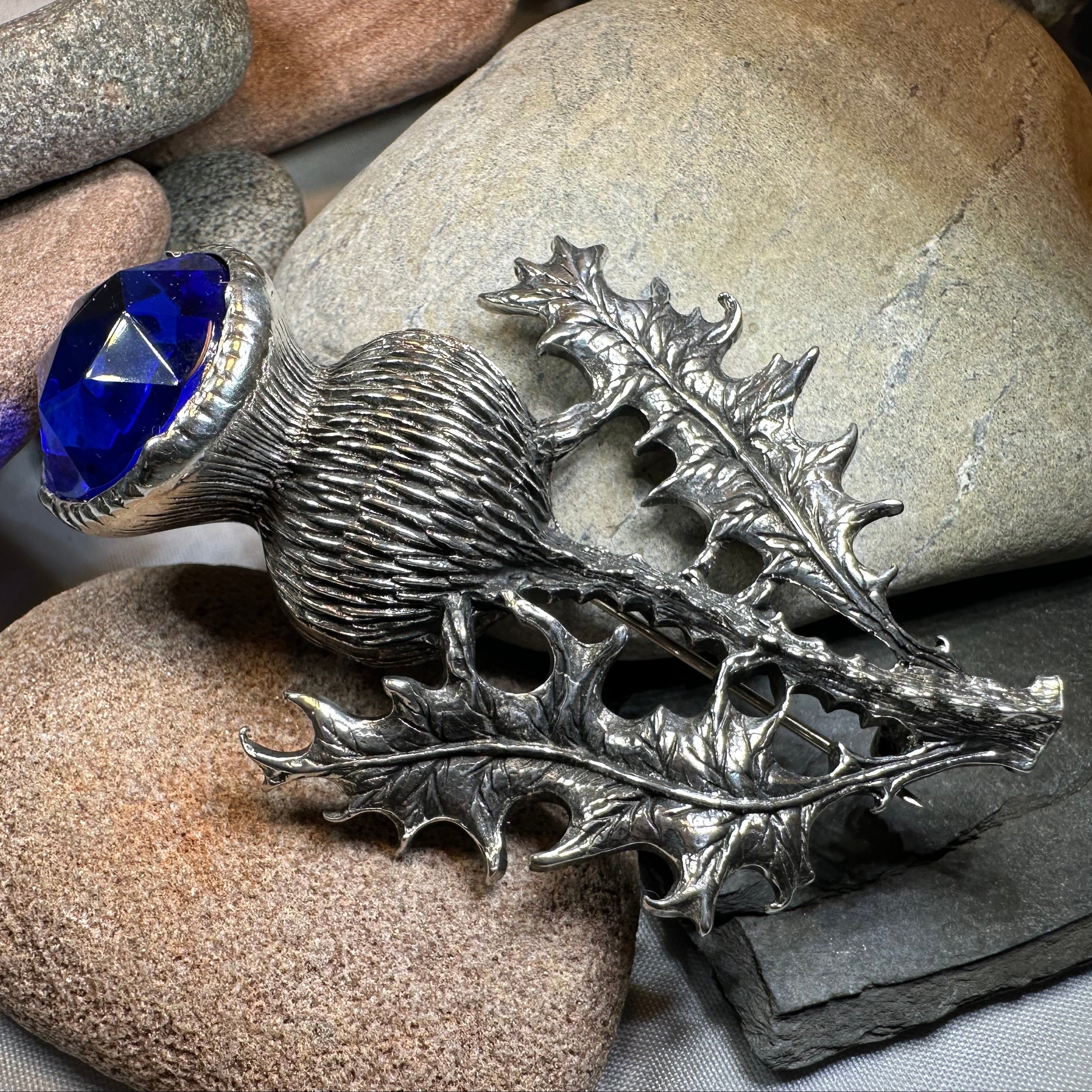 Bold Scottish Thistle Brooch