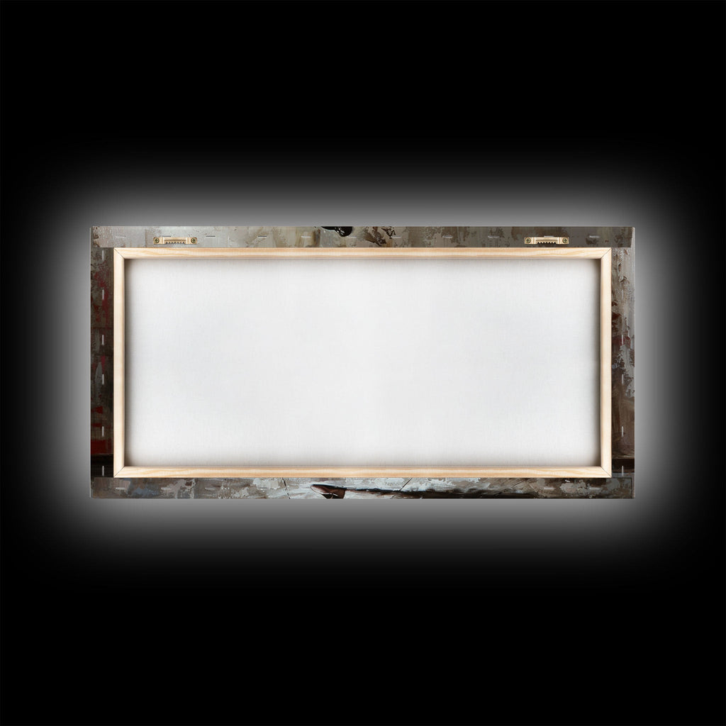 Ghostly Ballerina Framed Canvas Print, Halloween Decor, Spooky Vibes Wall Art