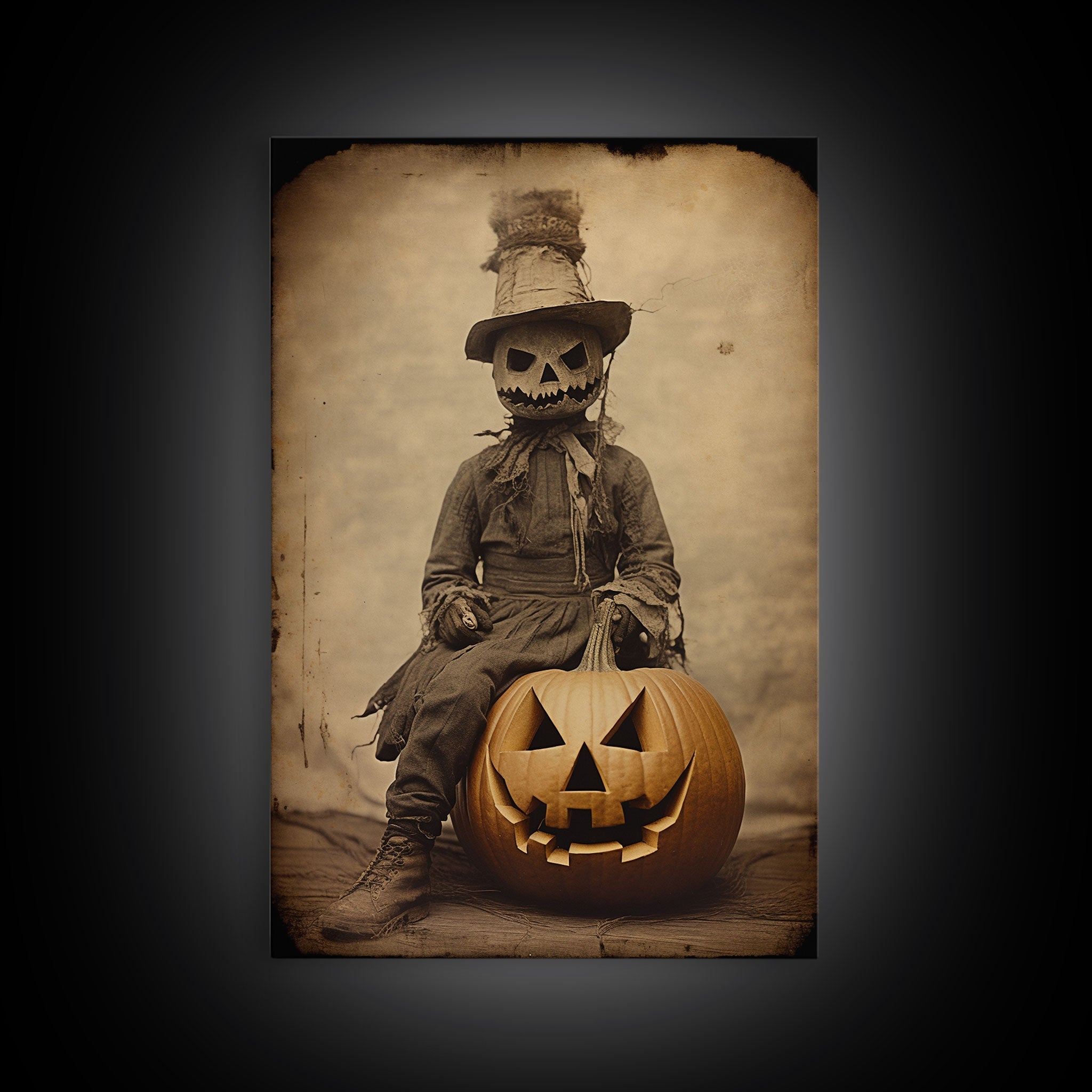 Spooky Decor, Halloween Wall Art, Horror Art Print, Dark Art, Canvas Wall Print, Wall Art, Vertical Print, Room Decor, Home Wall Decor,