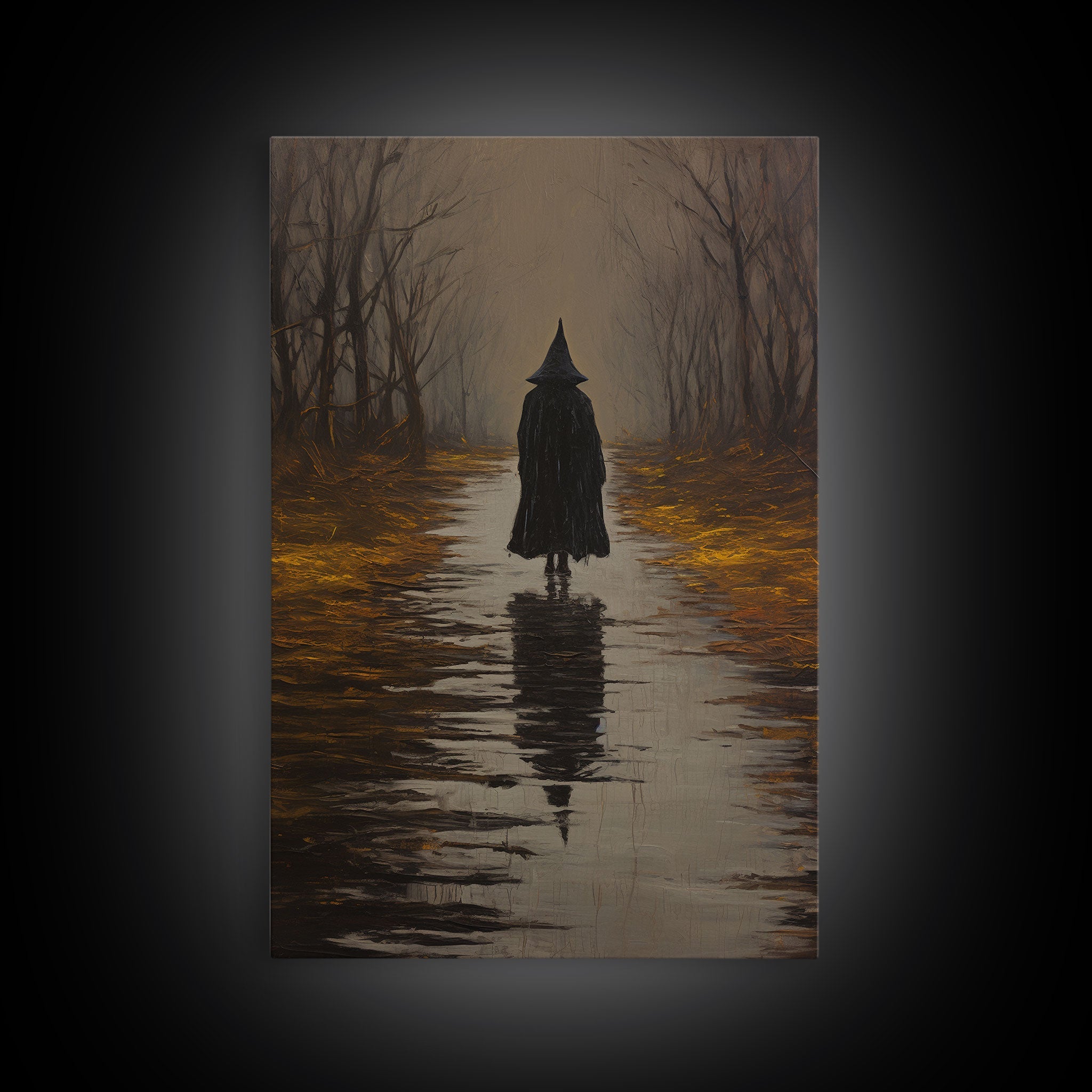 Cool Witches Don't Look At Explosions, Framed Canvas Print, Retro Halloween Art, Vintage Horror Print, Witch Decor, Witchcraft