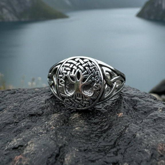 Lorna Celtic Tree of Life Ring in Sterling Silver