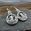 Celtic Wolf Spirit Earrings in Sterling Silver