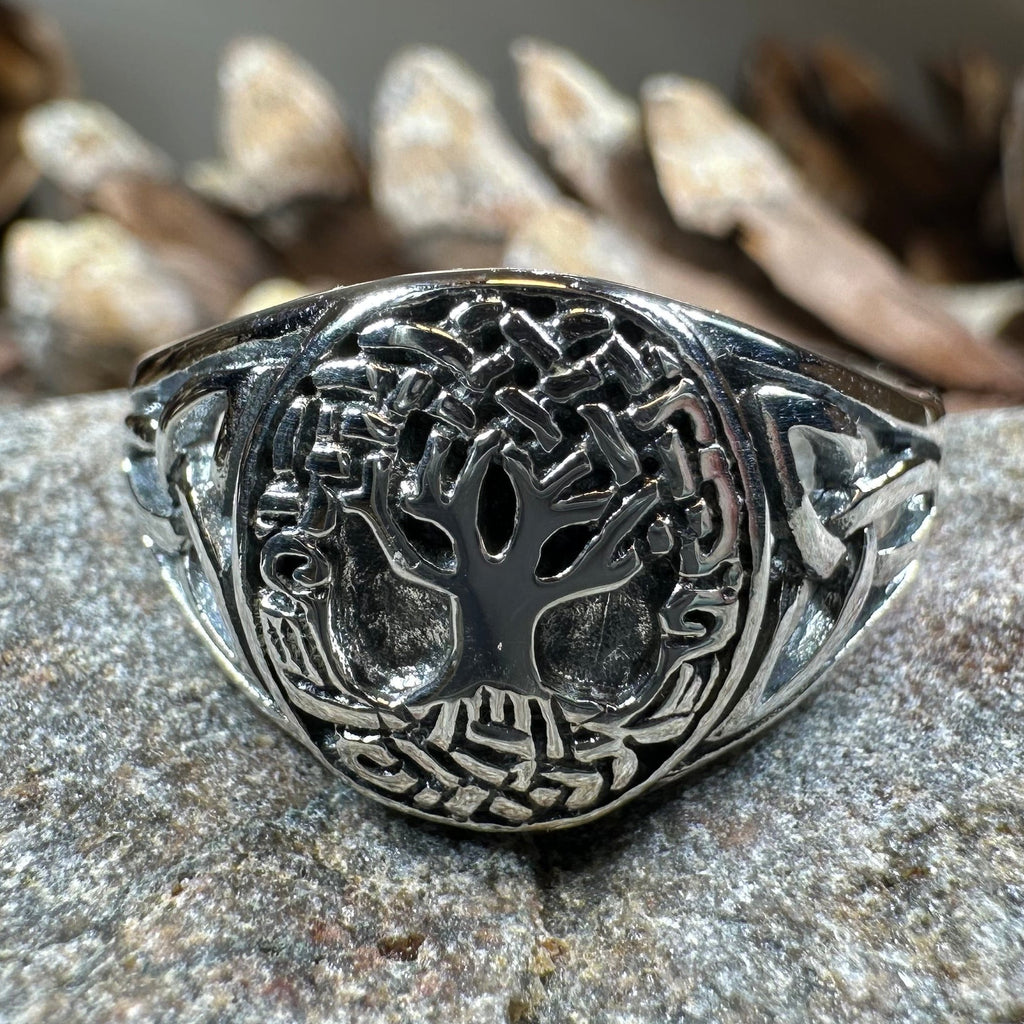 Lorna Celtic Tree of Life Ring in Sterling Silver