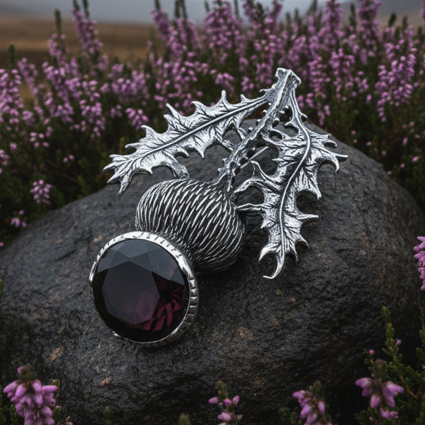 Bold Scottish Thistle Brooch
