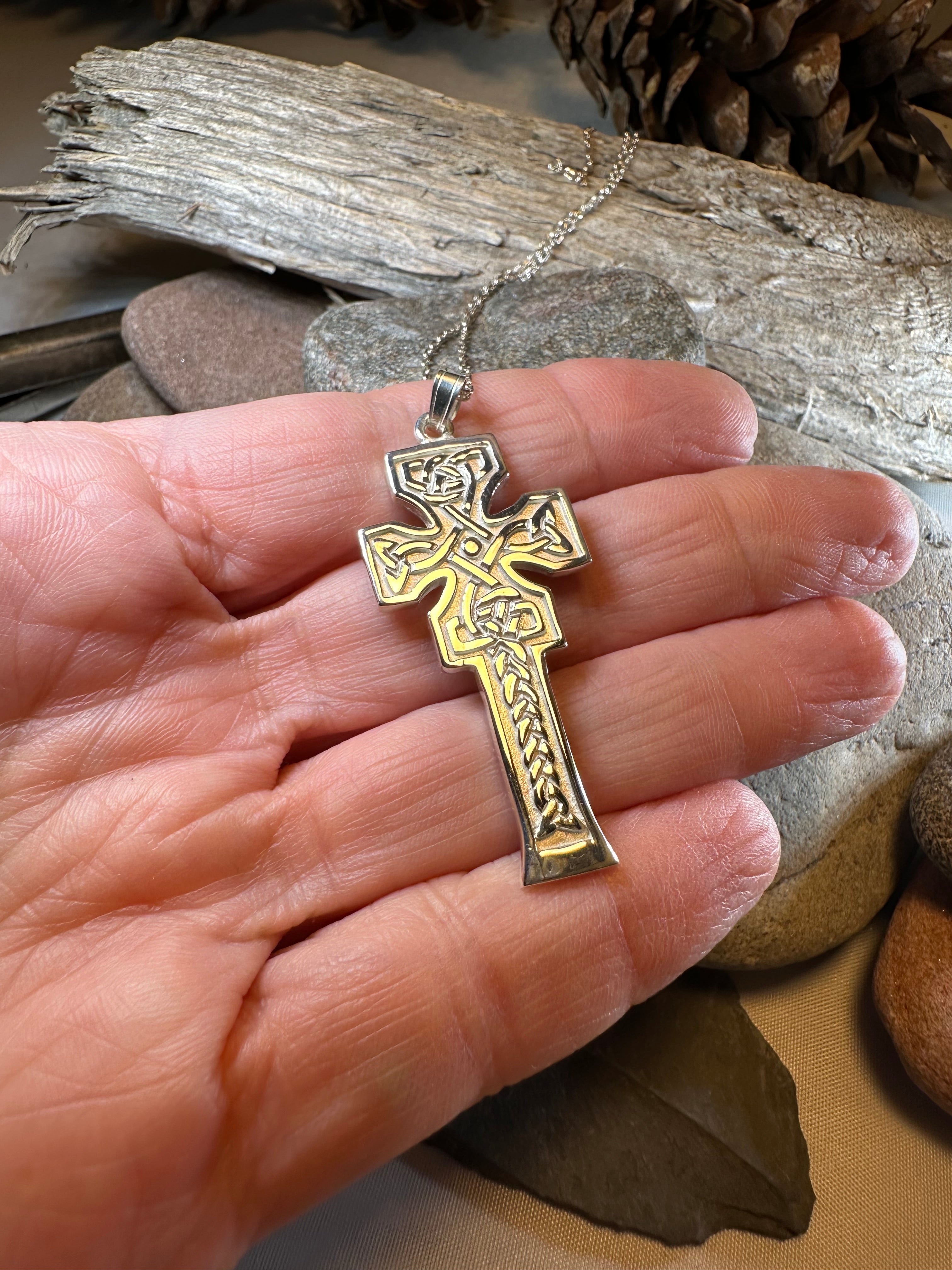 Mura Scottish Celtic Cross Necklace - Handmade in Scotland