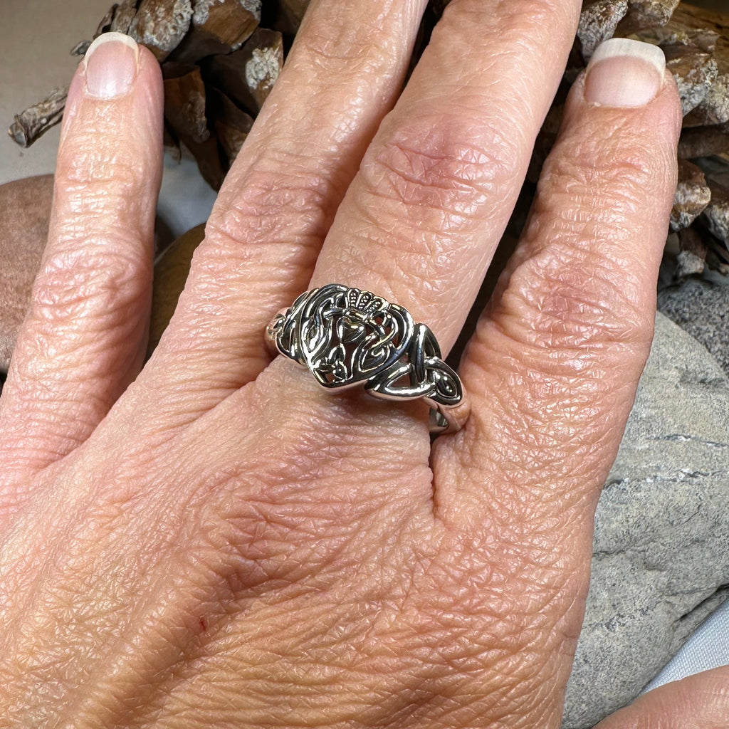 True Love Irish Claddagh Ring in Sterling Silver