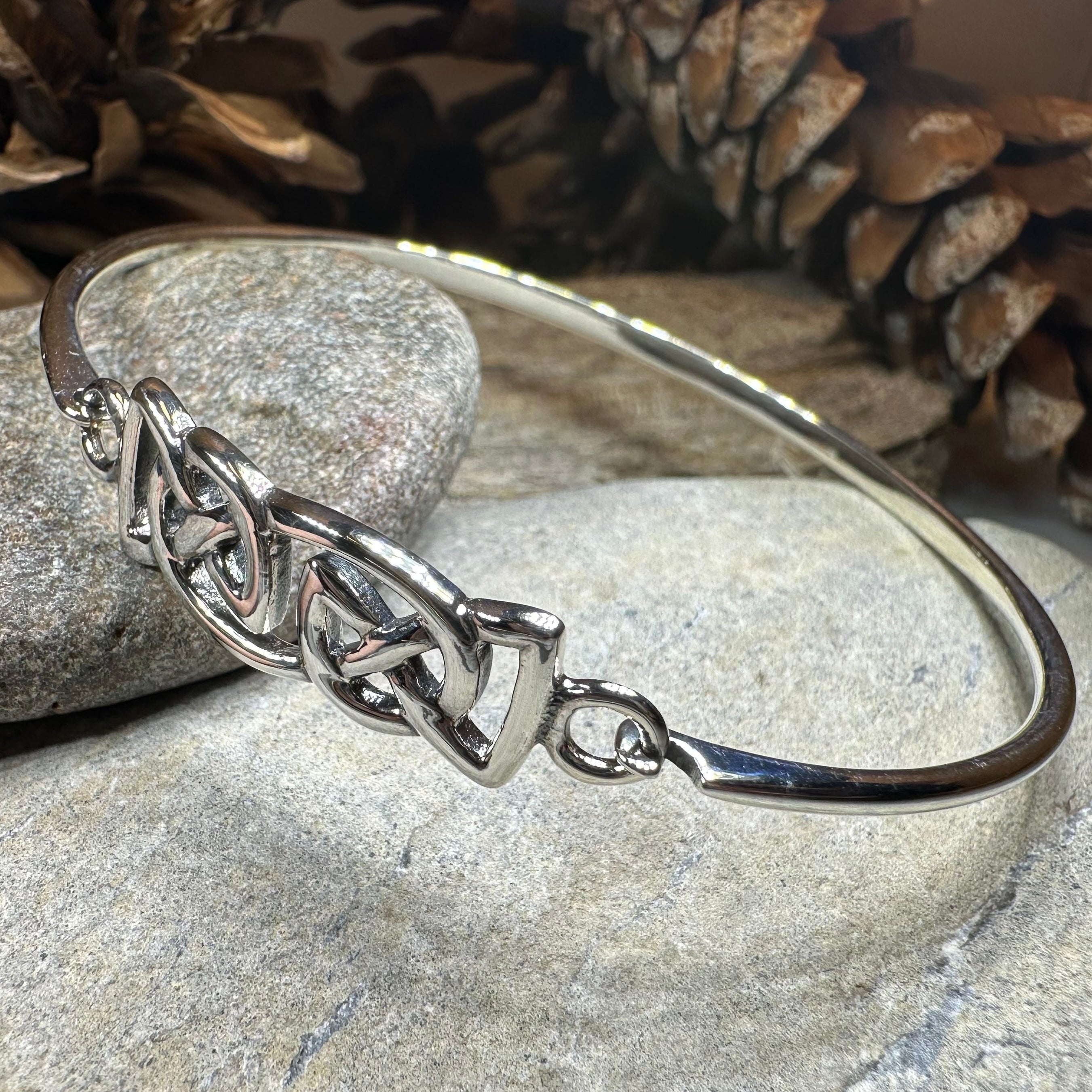 Celtic Love Knot Silver Bracelet in Sterling Silver