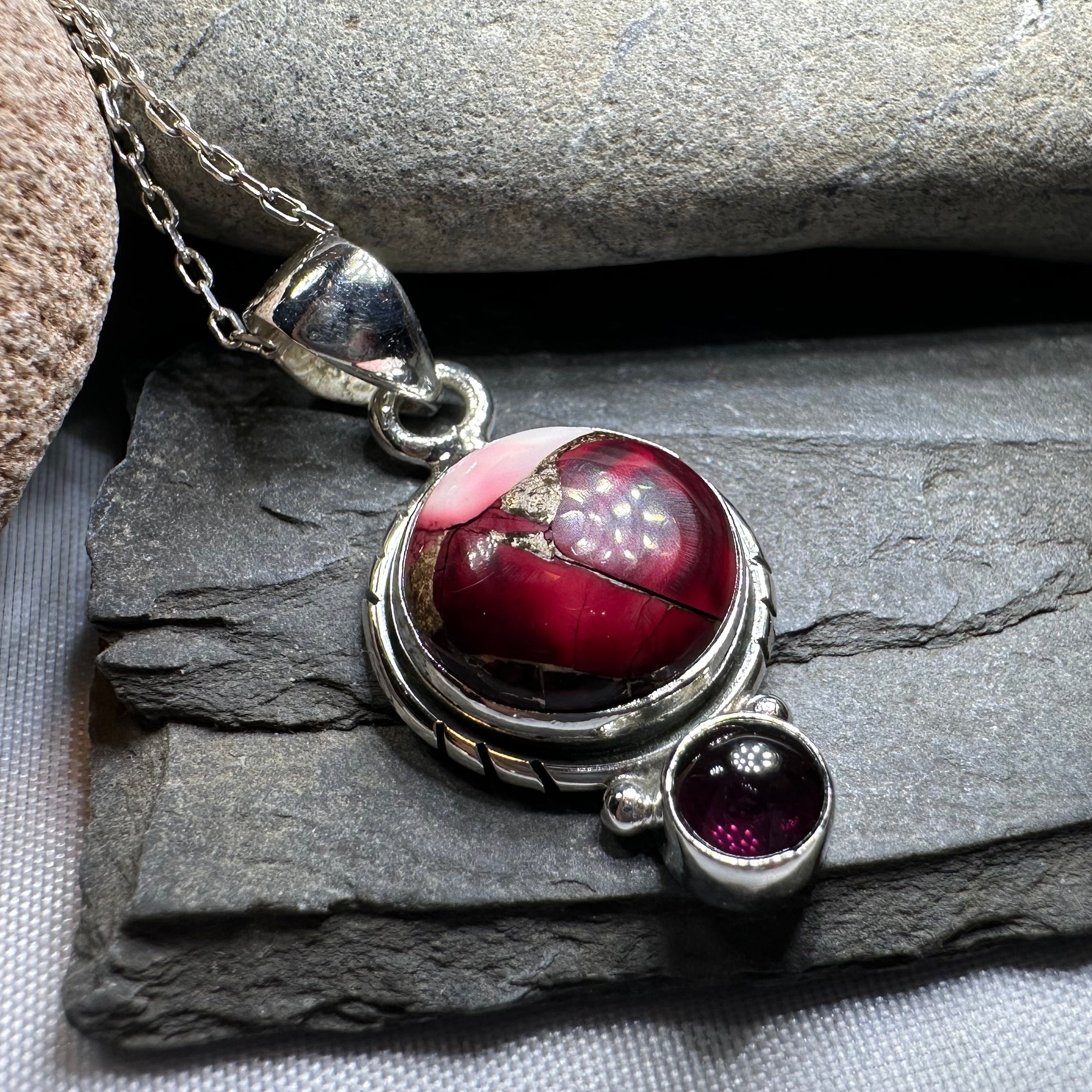 Dahlia Turquoise Necklace in Sterling Silver