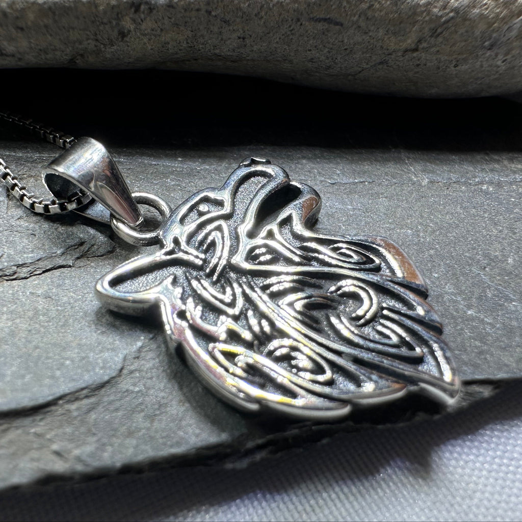 Ian Celtic Wolf Necklace