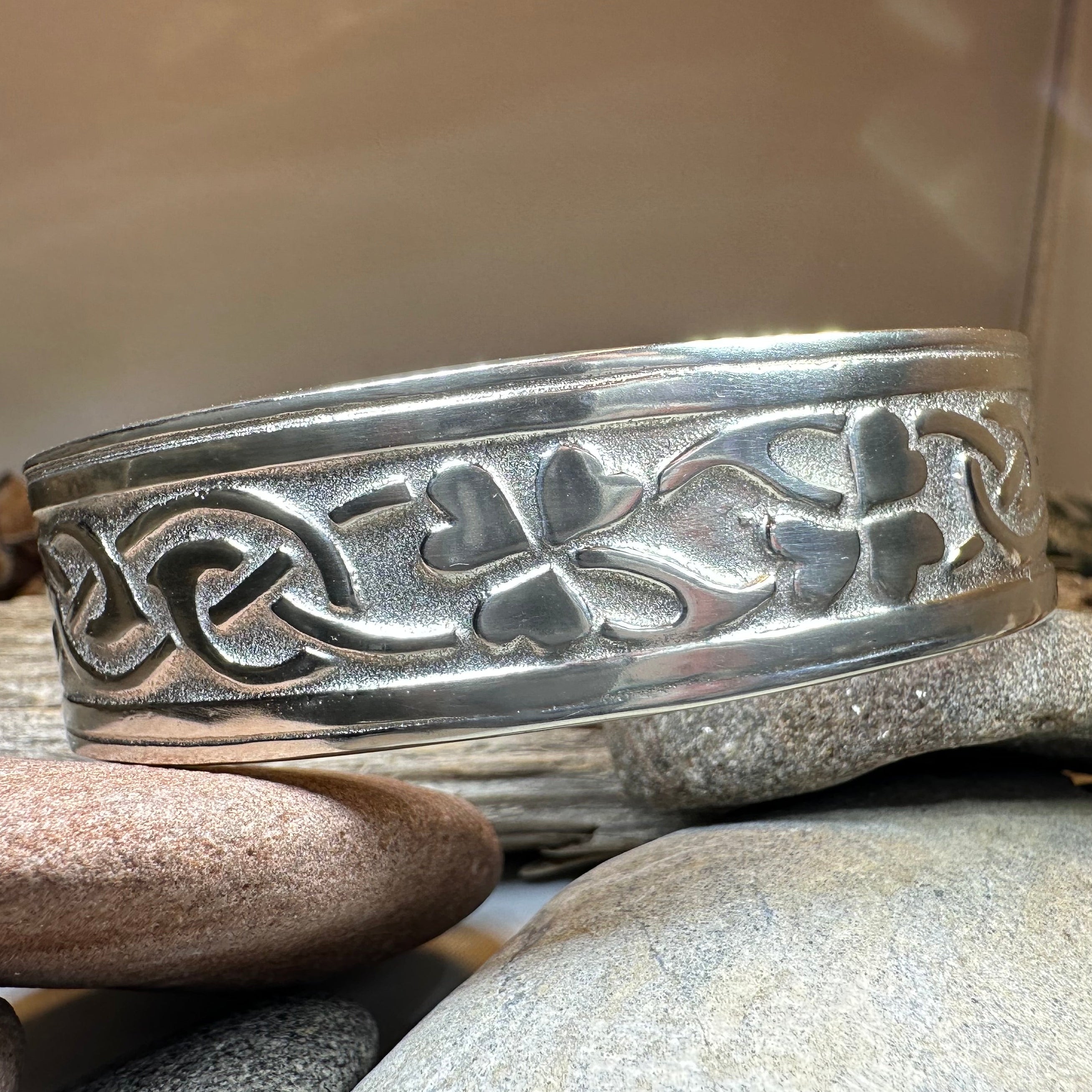 Irish Shamrock Cuff Bracelet