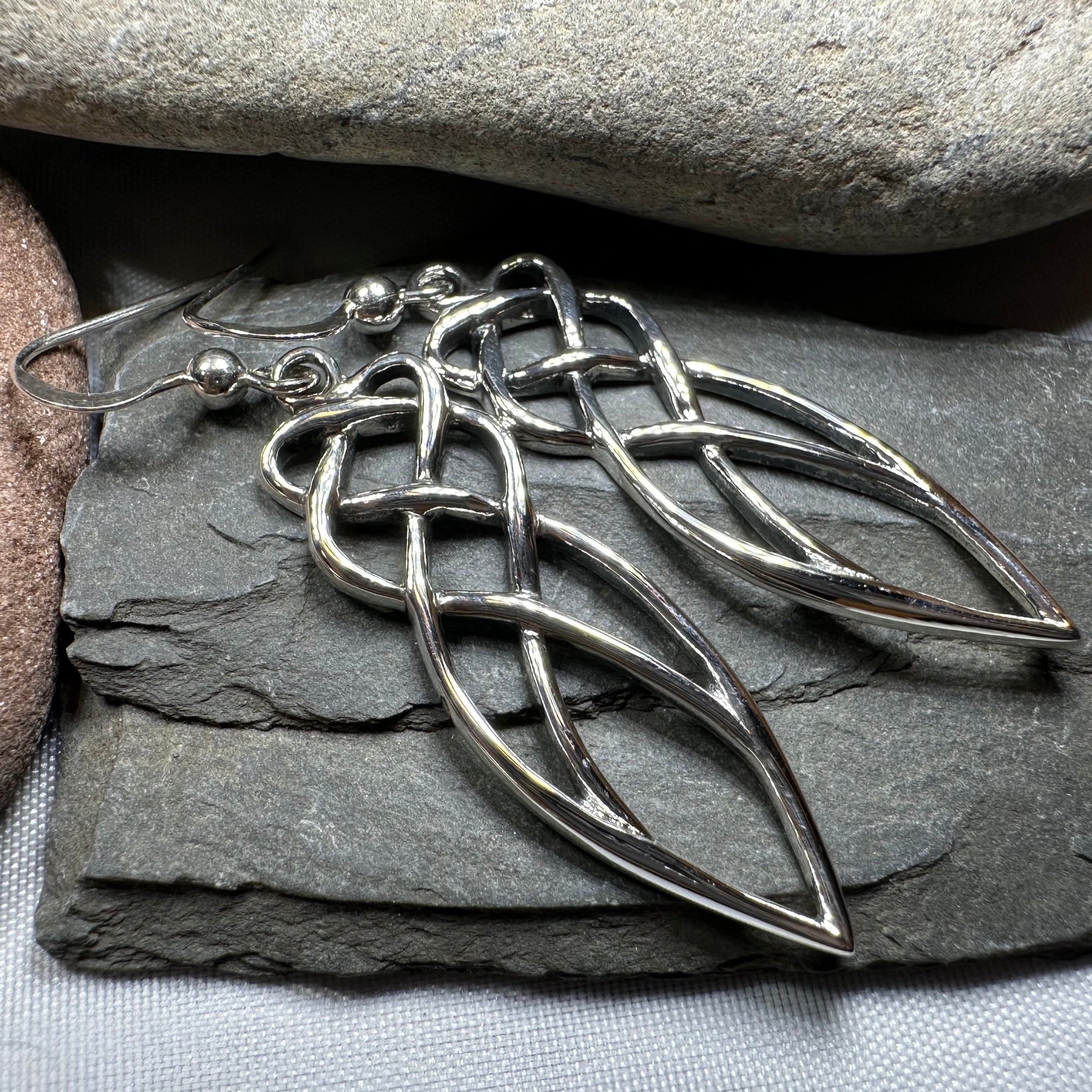 Ella Celtic Knot Earrings in Sterling Silver