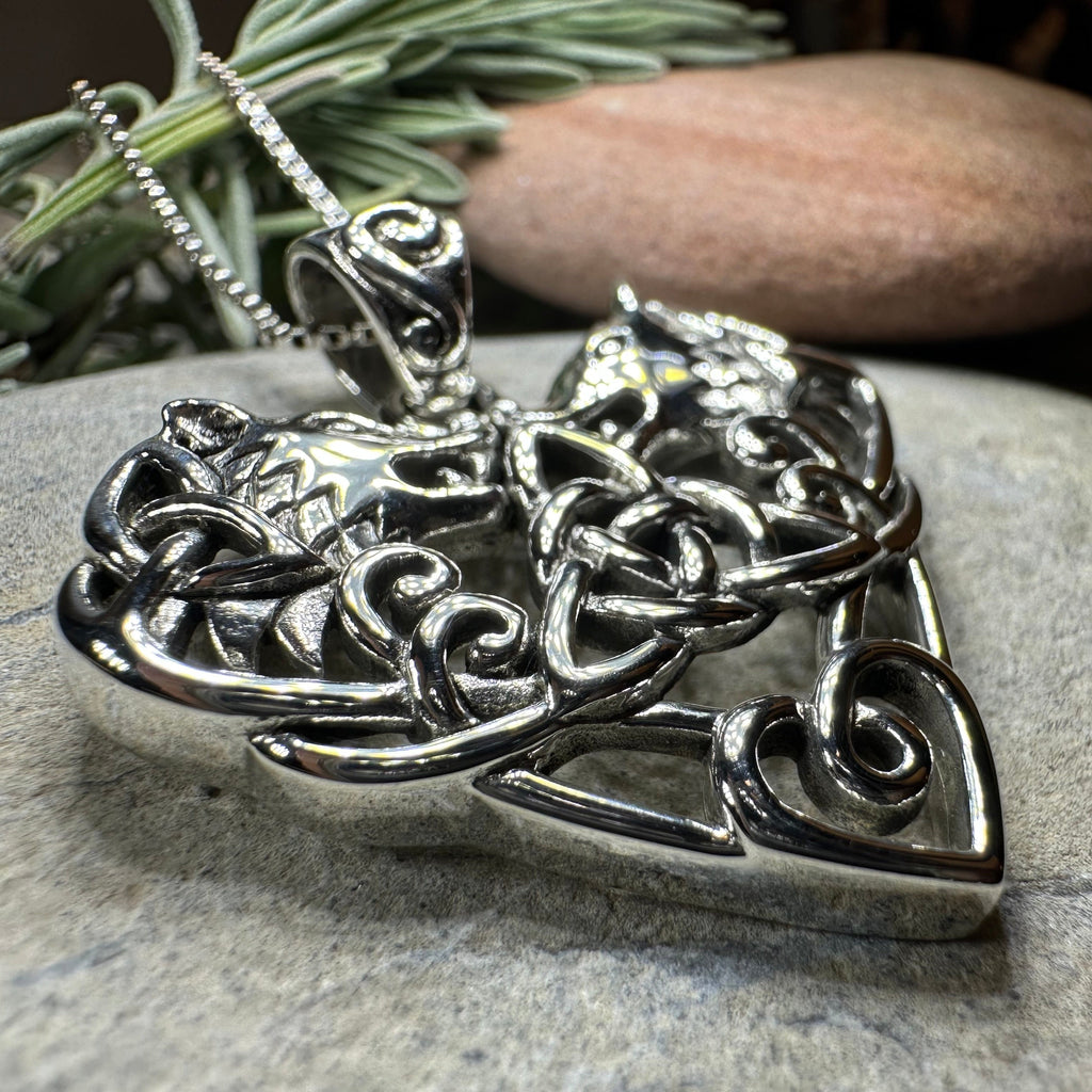 Celtic Wolf Love Necklace