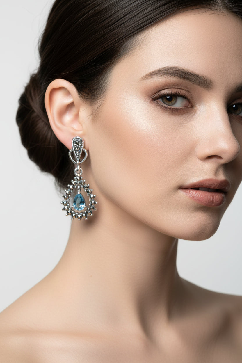 Bebe Marcasite Earrings