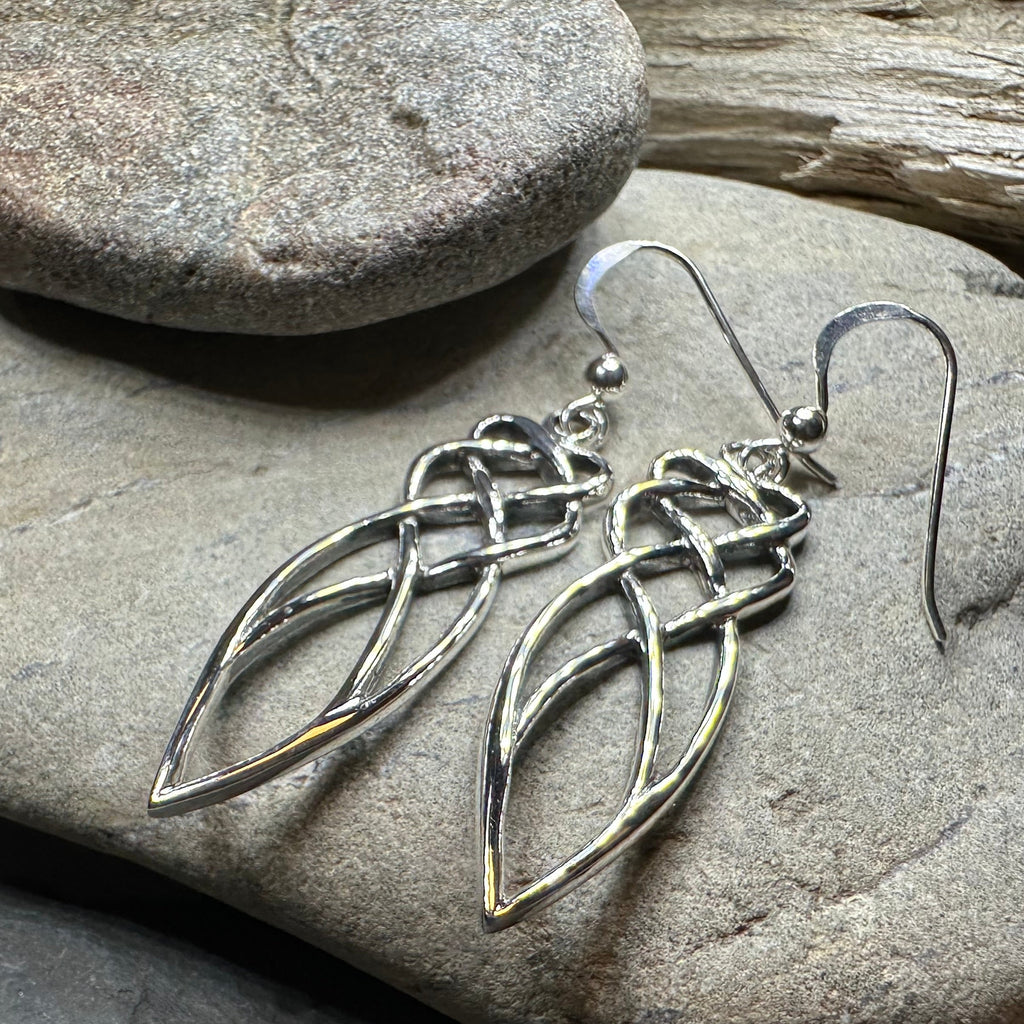 Ella Celtic Knot Earrings in Sterling Silver