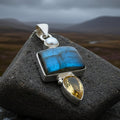 Citrine Blue Labradorite Necklace
