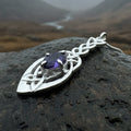 Georgina Celtic Knot Amethyst Necklace - Handmade in Scotland