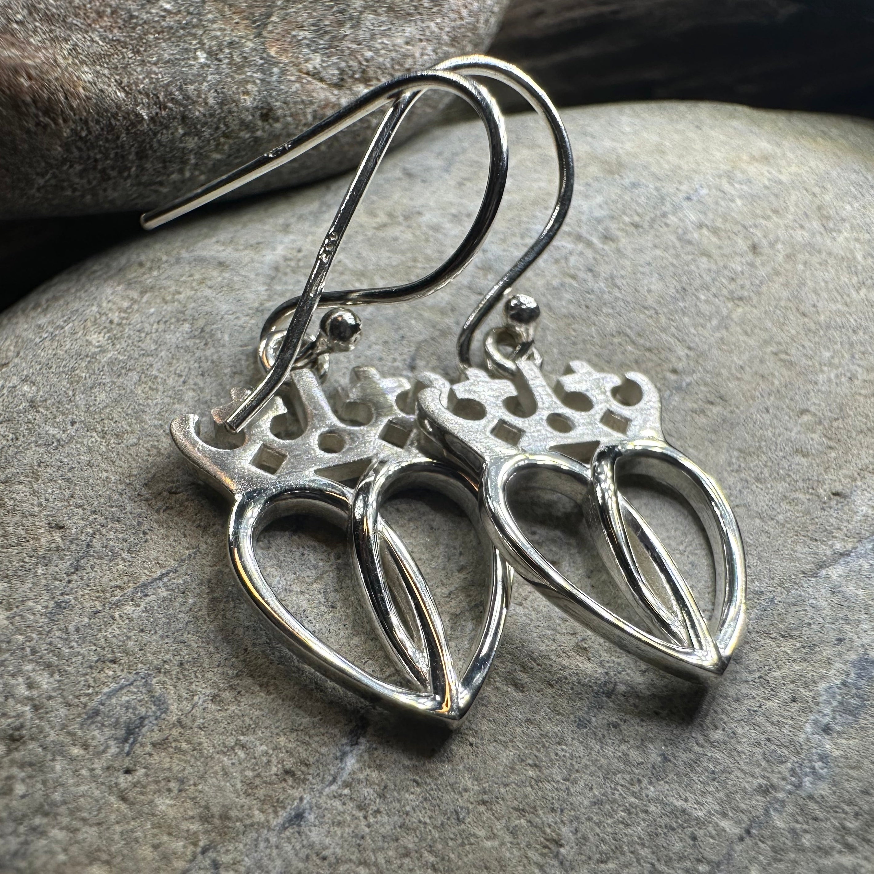 Lady Arieen Scottish Luckenbooth Earrings in Sterling Silver