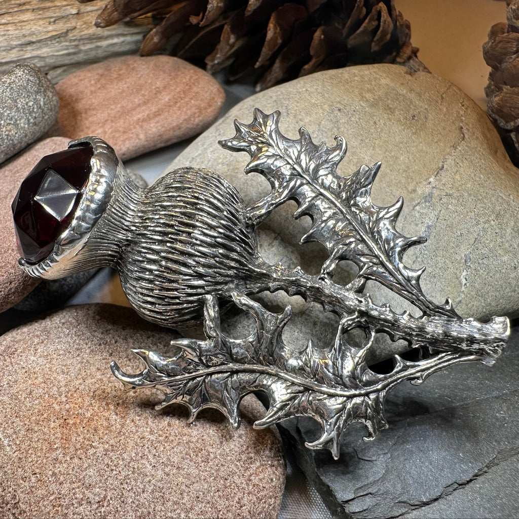 Bold Scottish Thistle Brooch