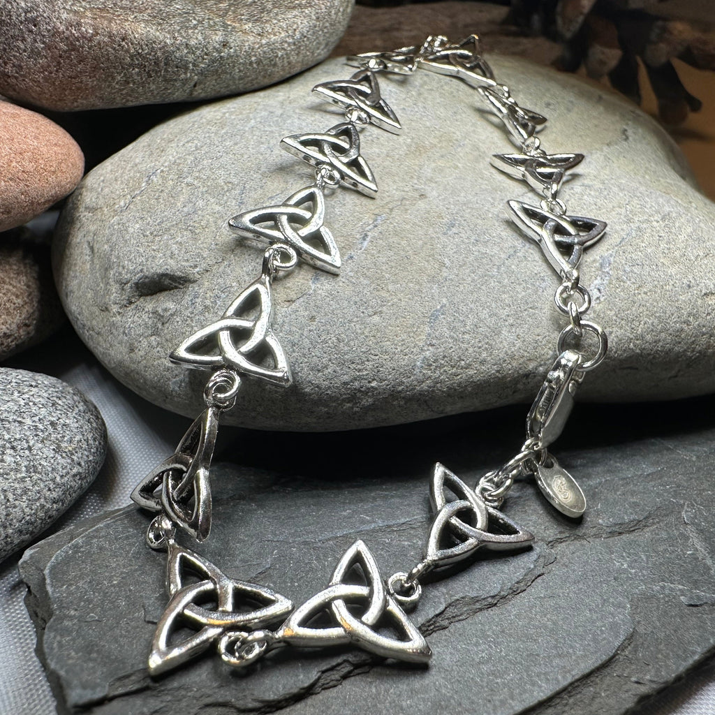 Irena Celtic Trinity Knot Bracelet in Sterling Silver