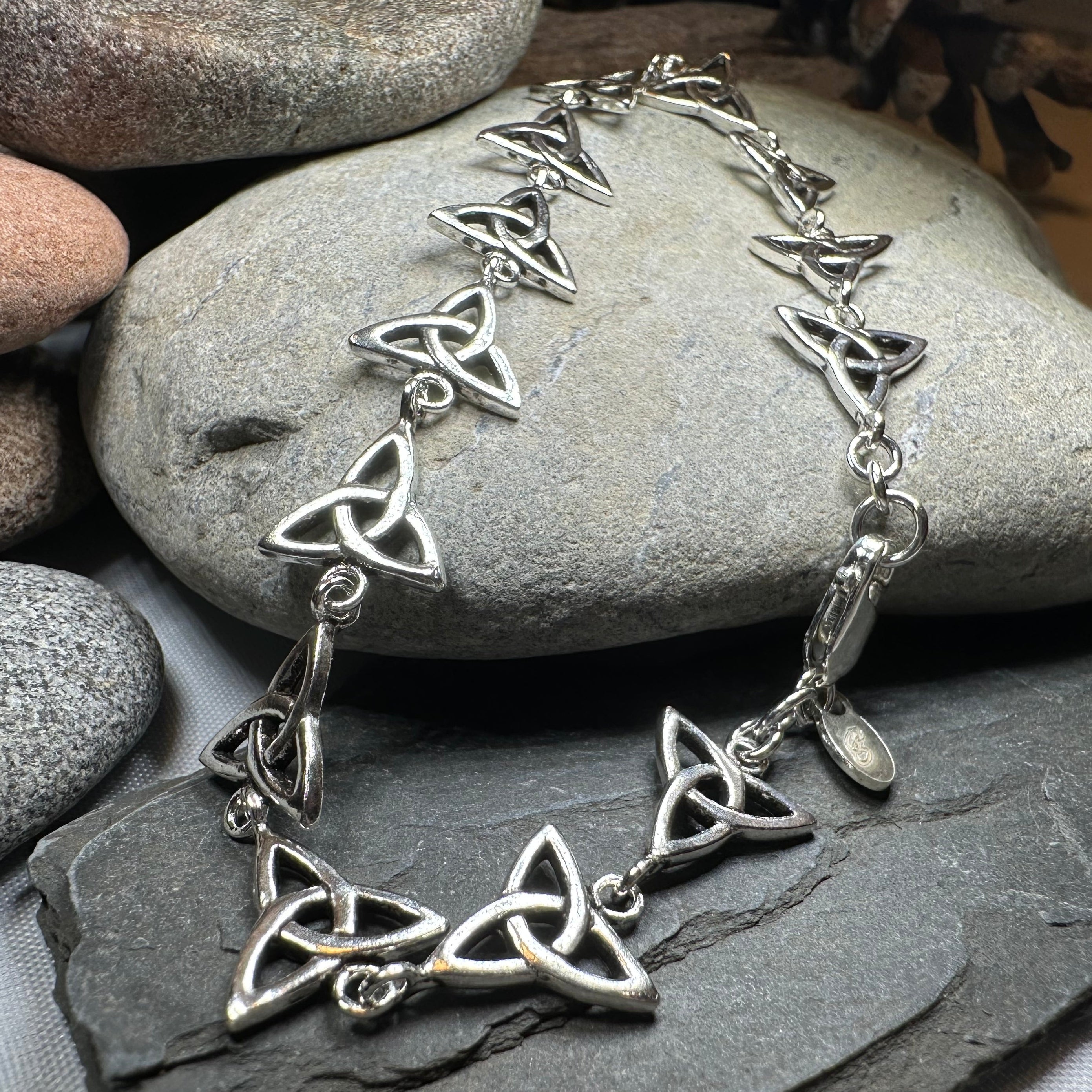 Irena Celtic Trinity Knot Bracelet in Sterling Silver