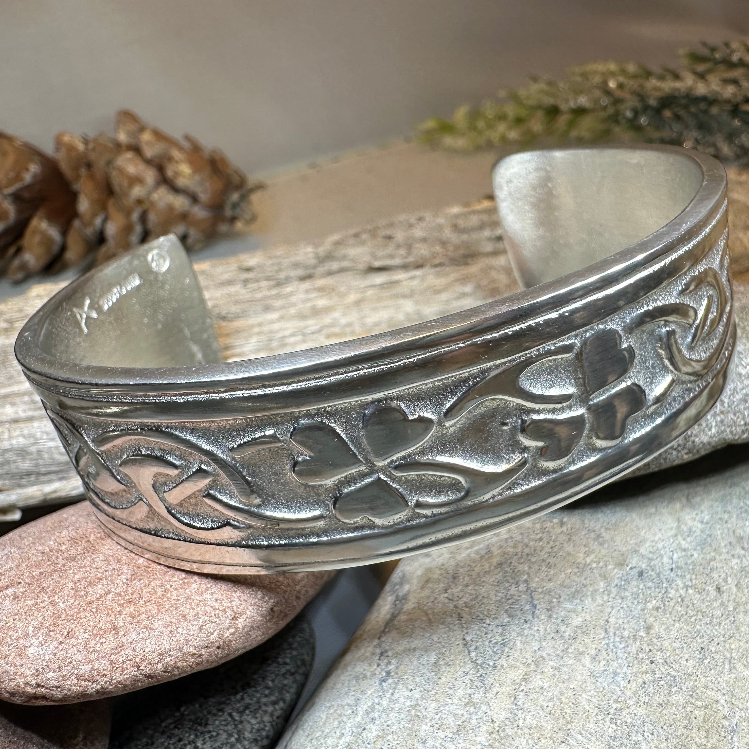 Irish Shamrock Cuff Bracelet