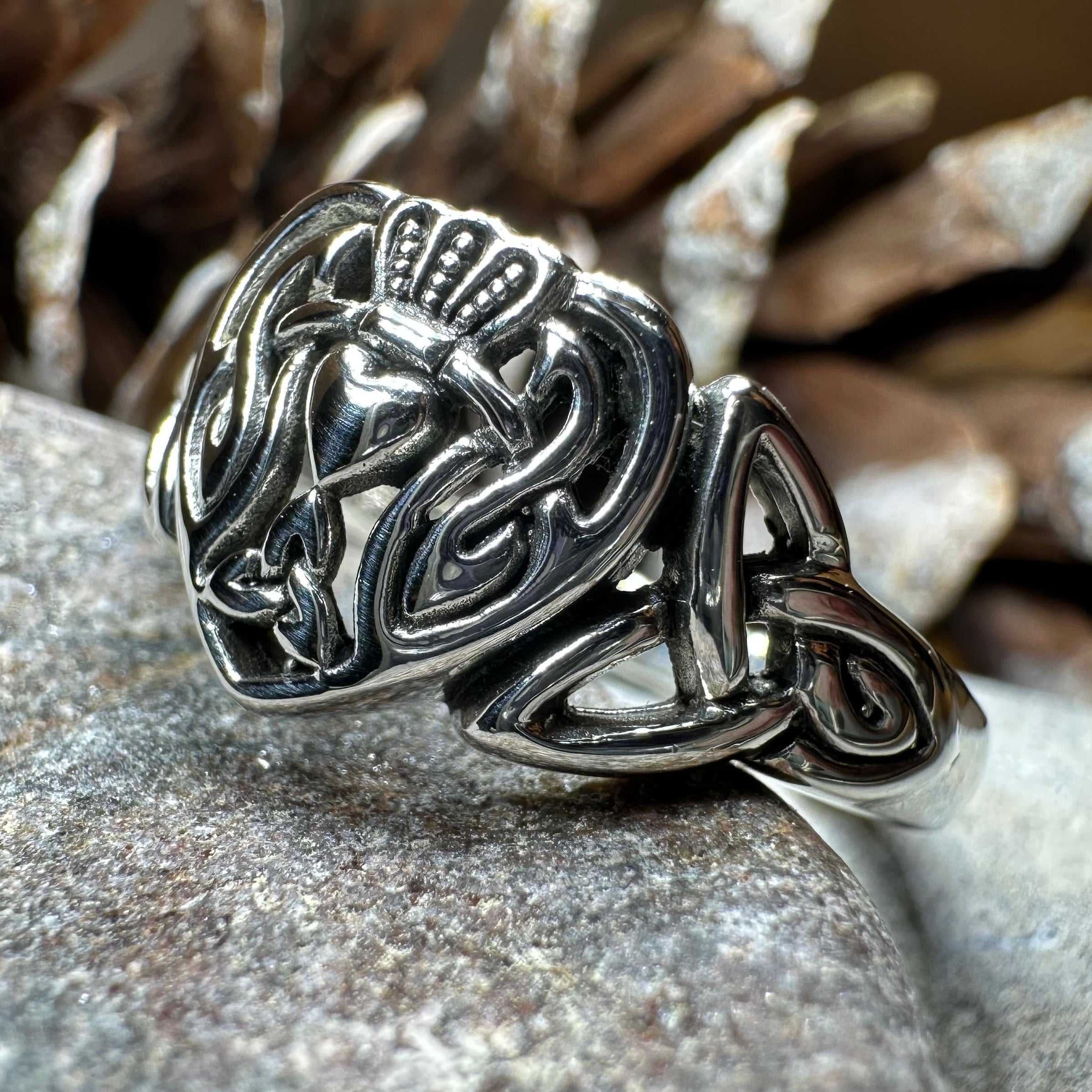 True Love Irish Claddagh Ring in Sterling Silver