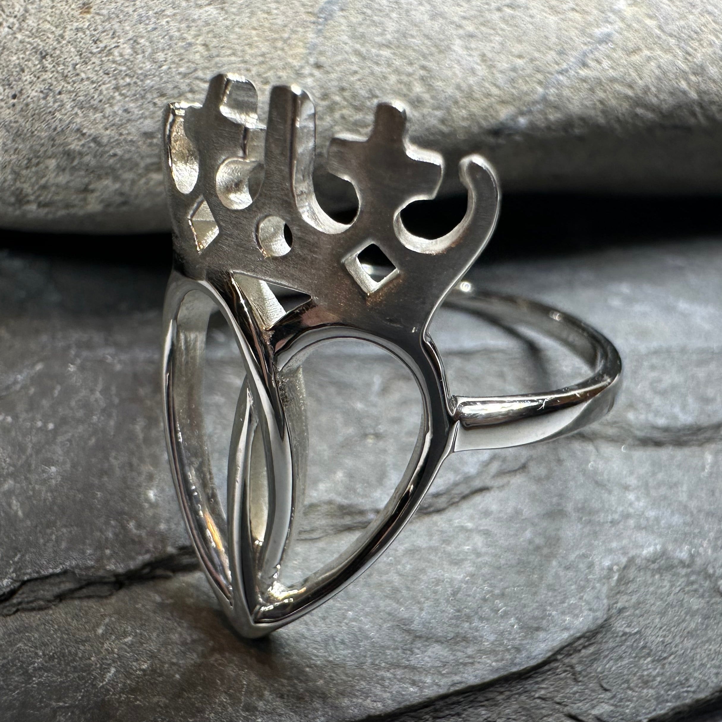 Lady Arieen Scottish Luckenbooth Ring in Sterling Silver