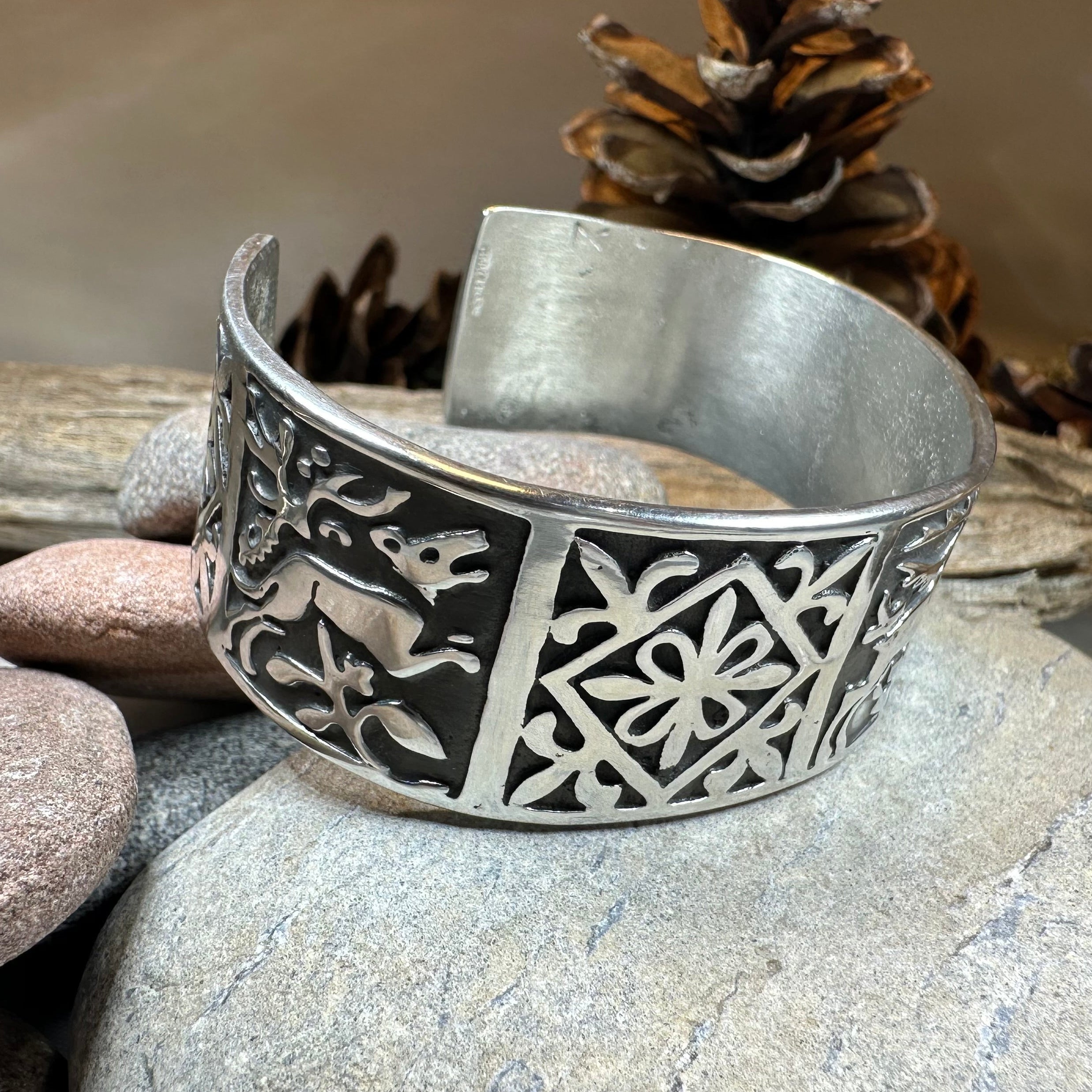 Celtic Stag Cuff Bracelet - Handmade in Scotland