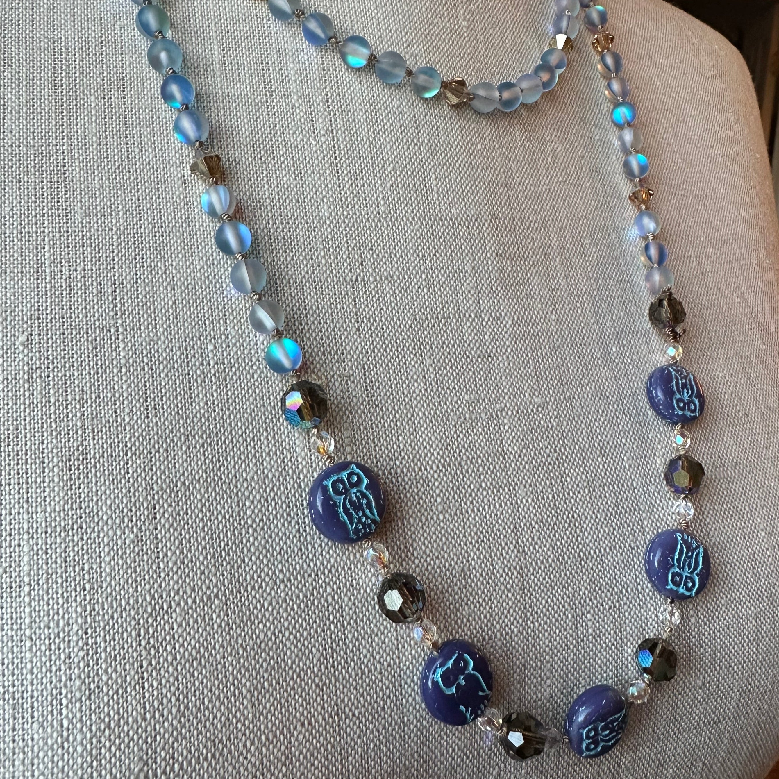 Athena Owl Long Necklace