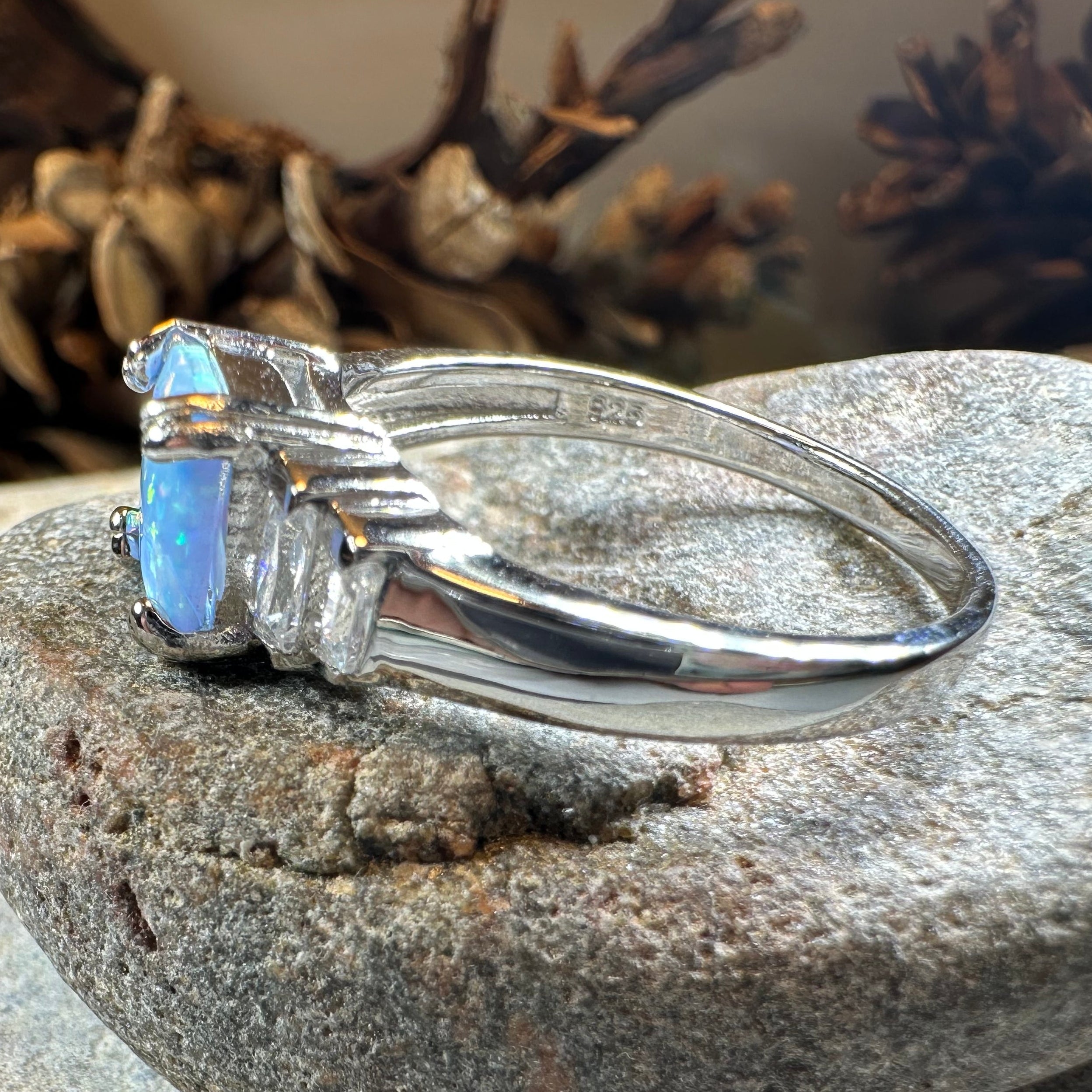 Marvina Blue Opal Ring