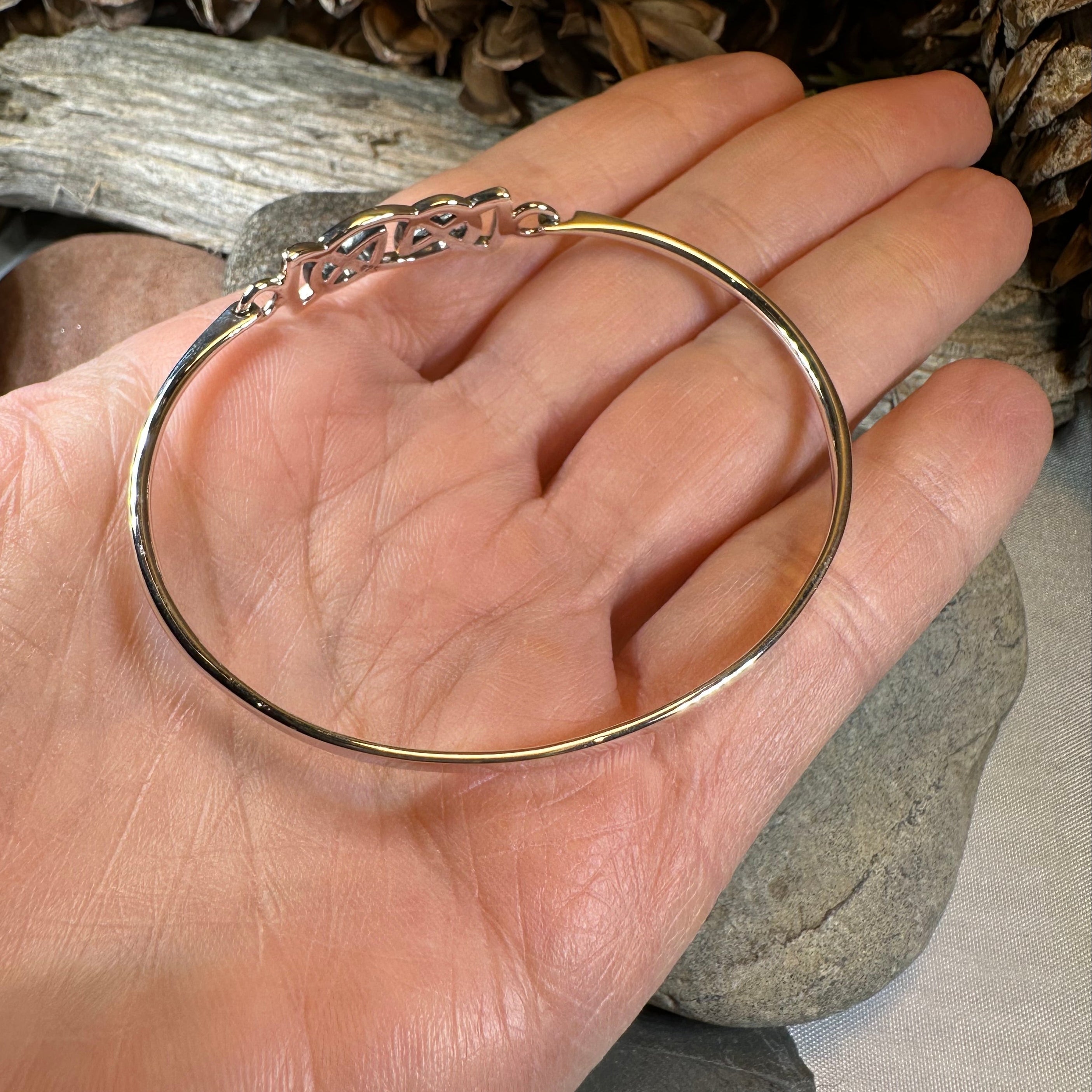Celtic Love Knot Silver Bracelet in Sterling Silver