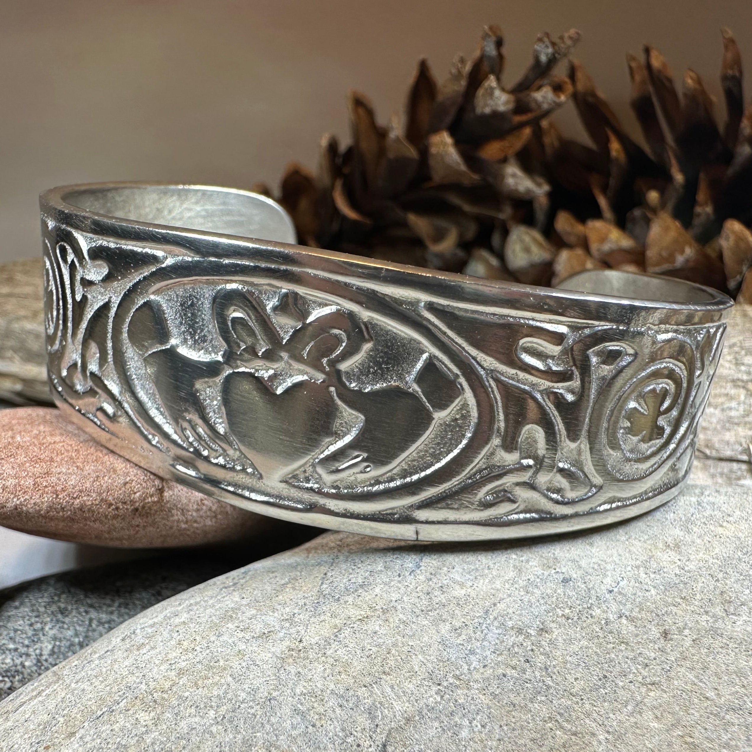 Galway Claddagh Cuff Bracelet for Women