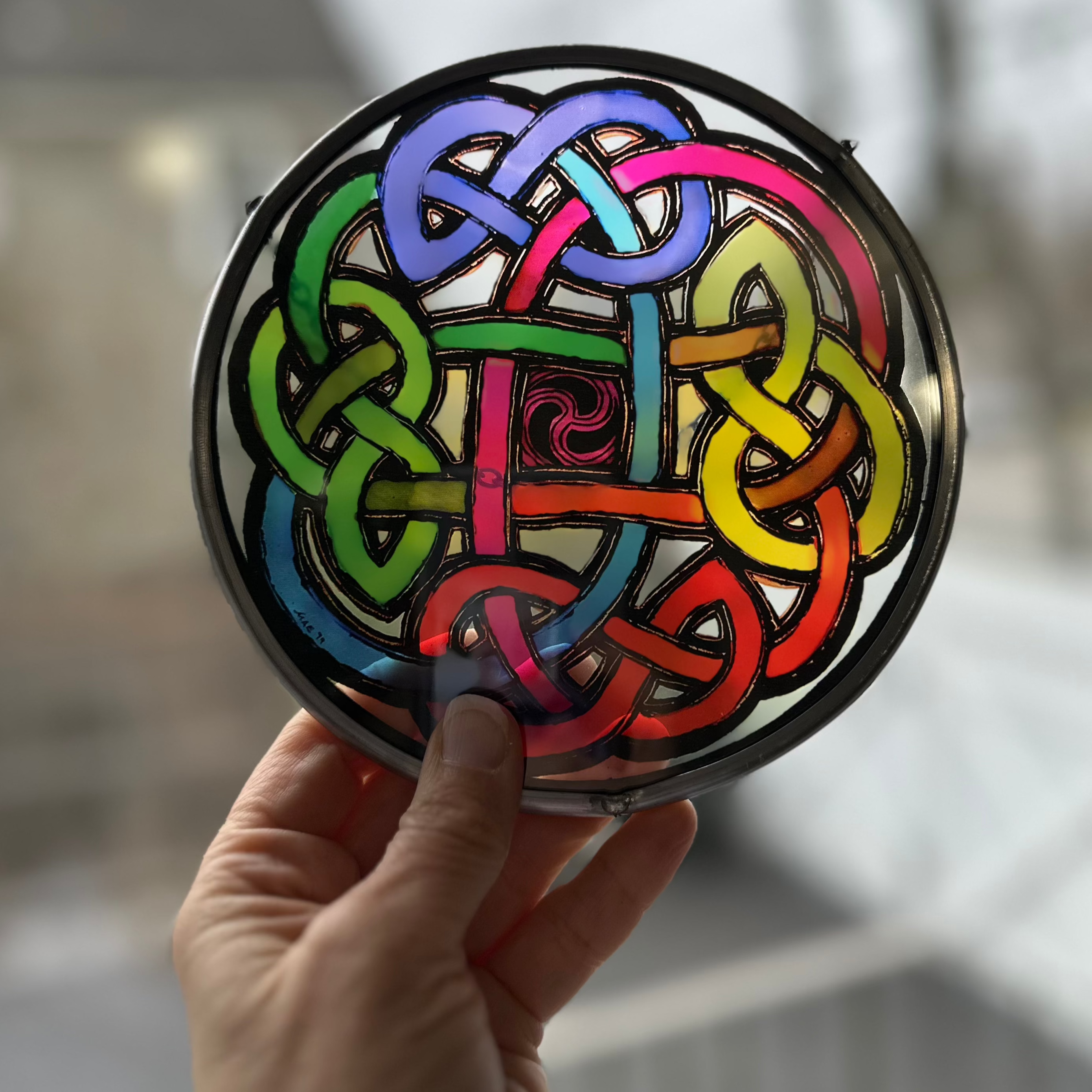 Celtic Eternal Knot Stained Glass
