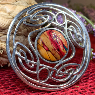 Heathergems Celtic Knot Brooch - Classic Scottish Jewelry