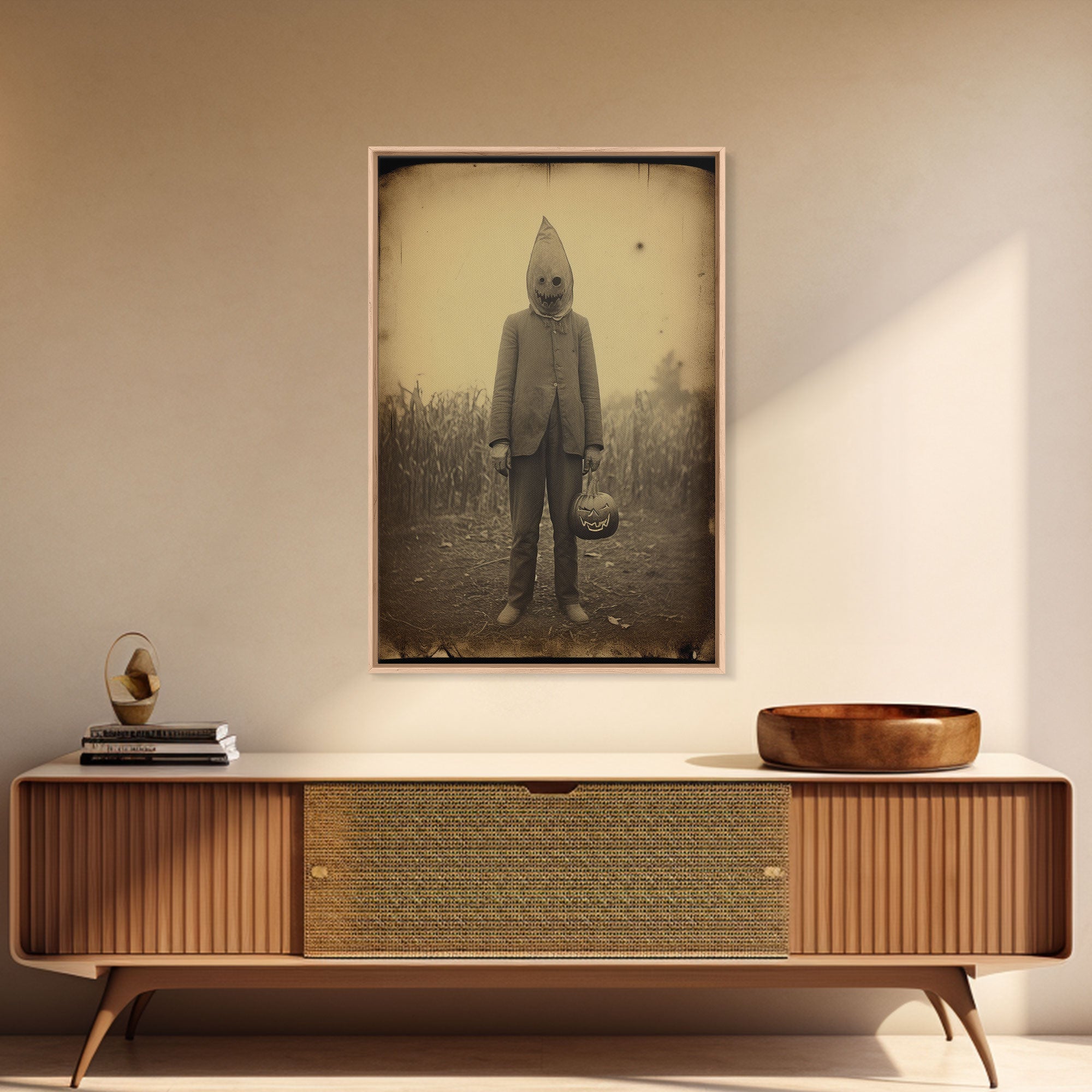 Horror Home Decor, Spooky Halloween, Creepy Wall Art, Dark Fantasy, Canvas Print, Wall Art, Vertical Print, Home Decor, Wall Decor
