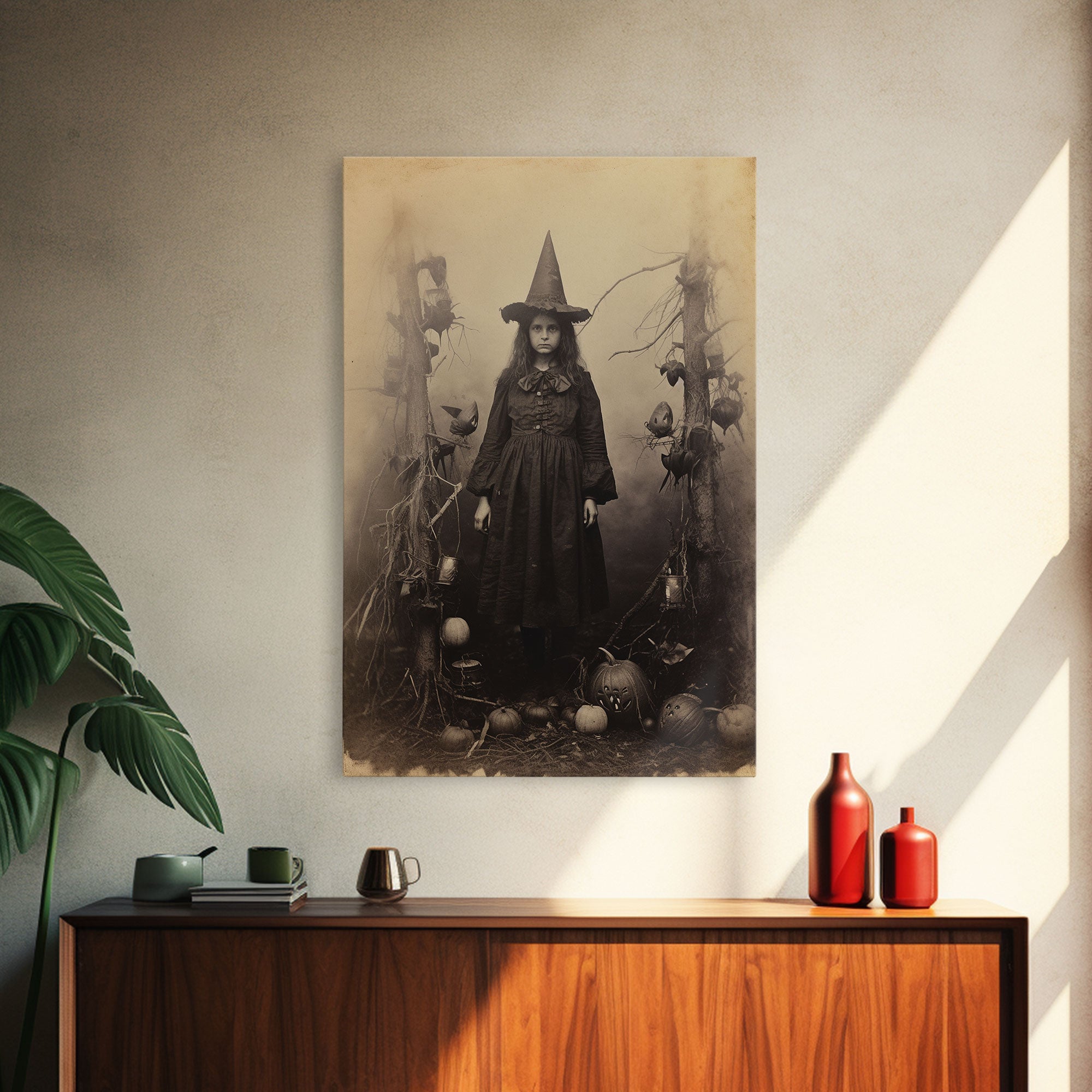 Witchy Wall Art, Moody Wall Art, Gothic Wall Art, Dark Fantasy, Horror Art, Canvas Print, Wall Art, Vertical Print, Home Decor, Wall Decor