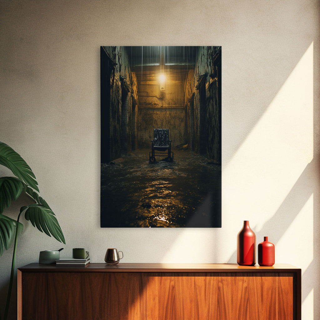 Creepy Wall Decor, Spooky Room Decor, Canvas Print, Wall Hanging, Portrait Art, Halloween Wall Decor, Dark Fantasy, Dark Wall Art