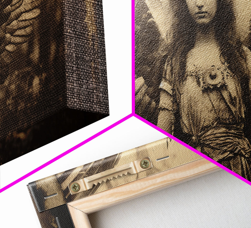 Tintype Photo Of An Angel, Angel Art, Angel Painting, Framed Canvas Print, Guardian Angel, Angel Art Print, Angel Wings, Religious Art