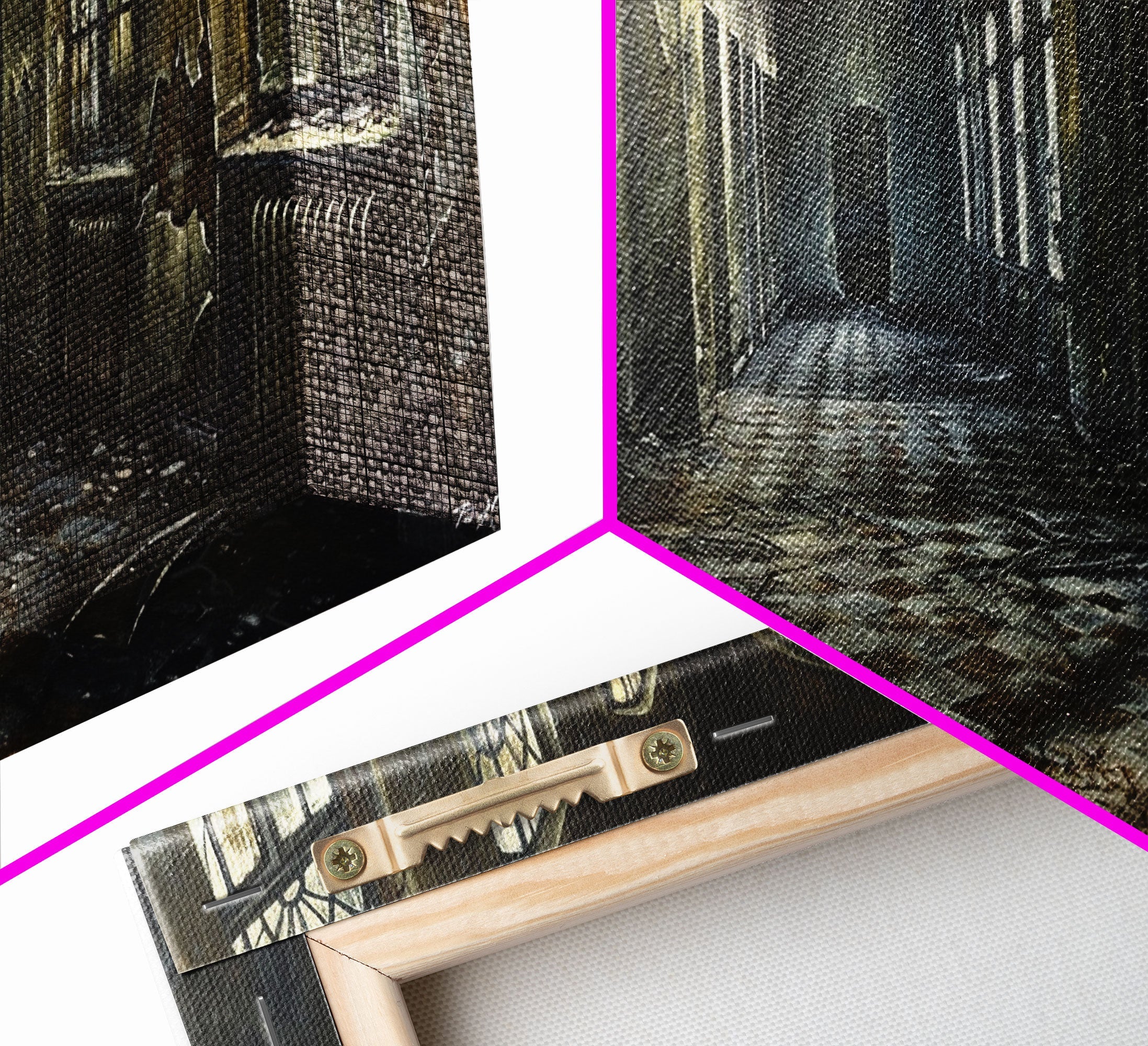 Insane Asylum Canvas Print, Wood Framed Wall Art, Creepy Dark Academia Spooky Season, Spooky Vibes, Halloween Prop Gift Idea