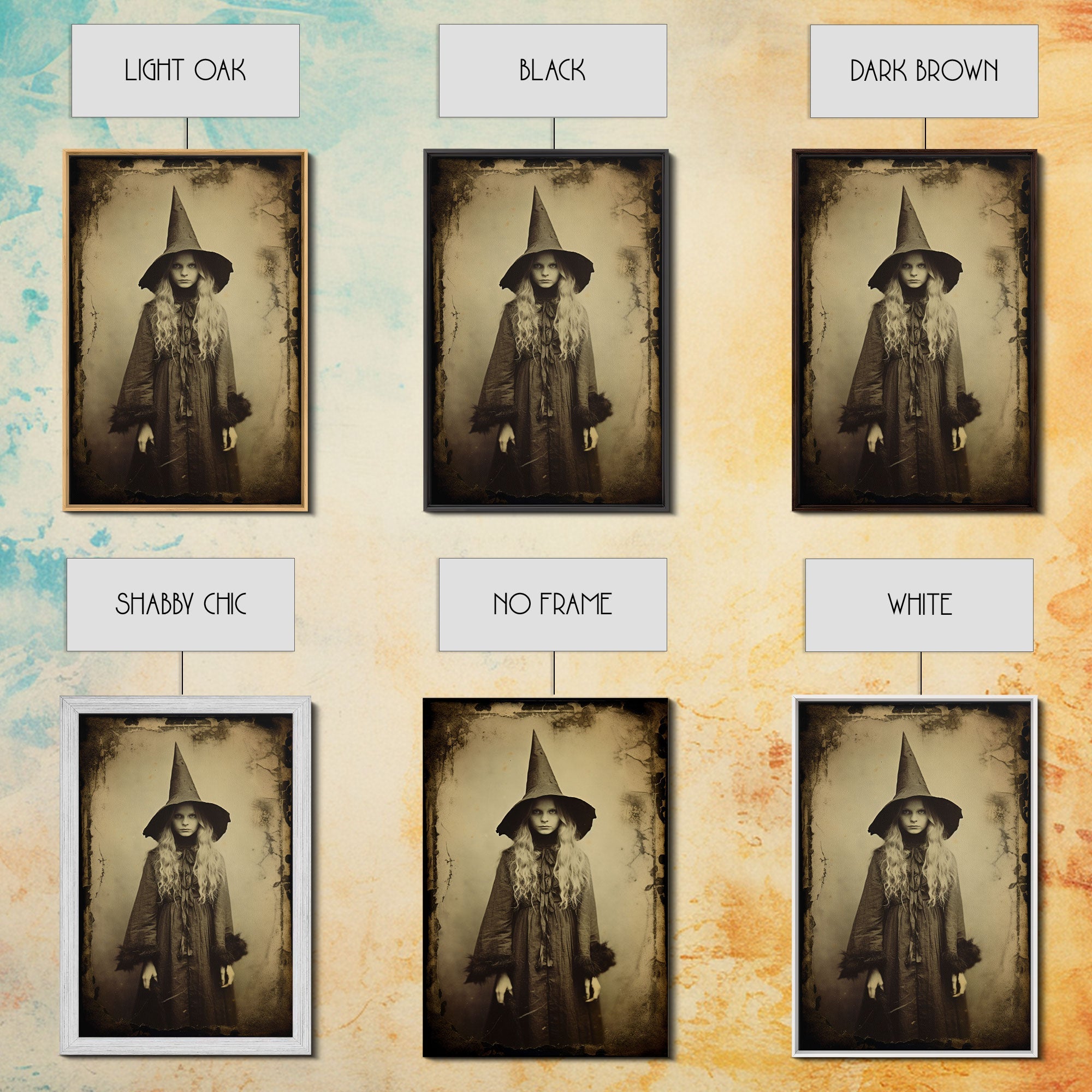 Witch Wall Decor, Dark Art Print, Horror Art Print, Weird Art Print, Canvas Print, Wall Art, Vertical Print, Home Decor, Wall Decor
